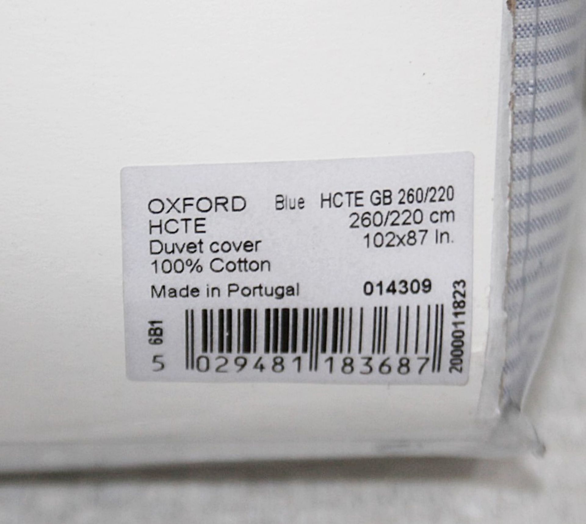 1 x RALPH LAUREN HOME 'Oxford Blue' Cotton Super King Duvet Cover (260cm x 220cm) - Original - Image 5 of 5