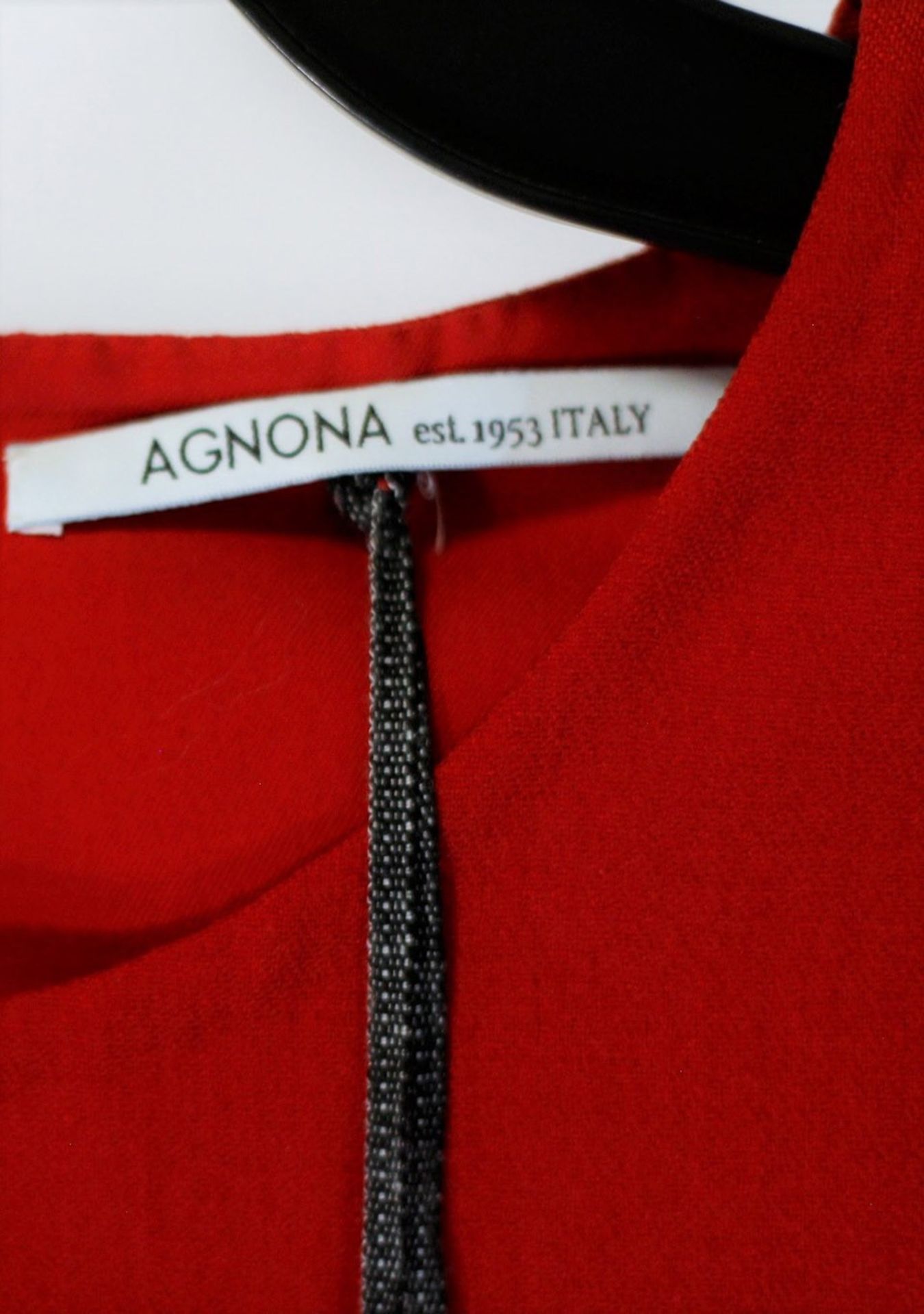 1 x Agnona Red Vest - Size: 18 - Material: 50% Cotton, 28% Mohair, 18% Silk, 4% Wool. Details 55% - Image 8 of 8