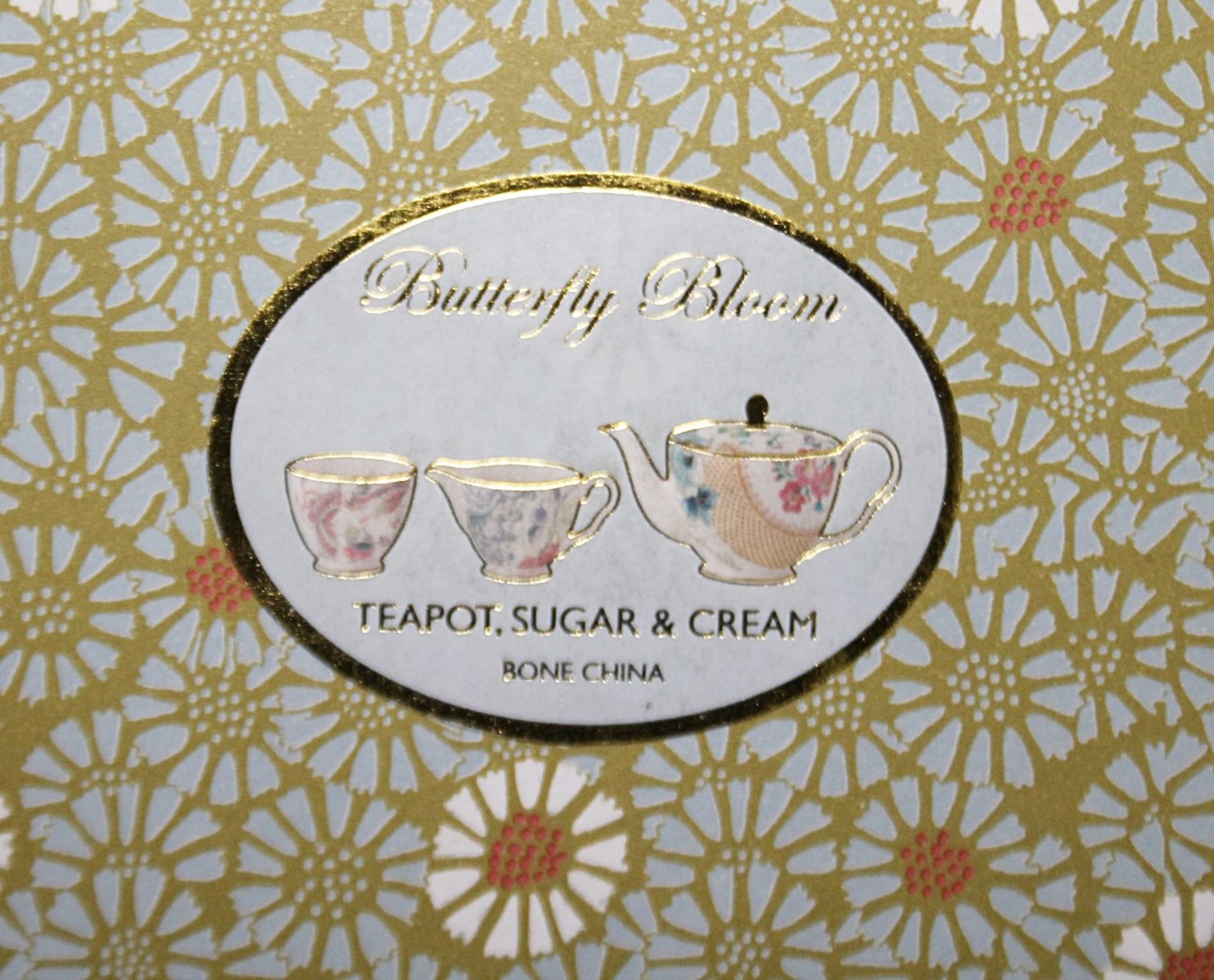 1 x WEDGWOOD Butterfly Bloom Teapot, Creamer and Sugar Bowl Set - Original Price £195.00 - Unused - Image 12 of 13
