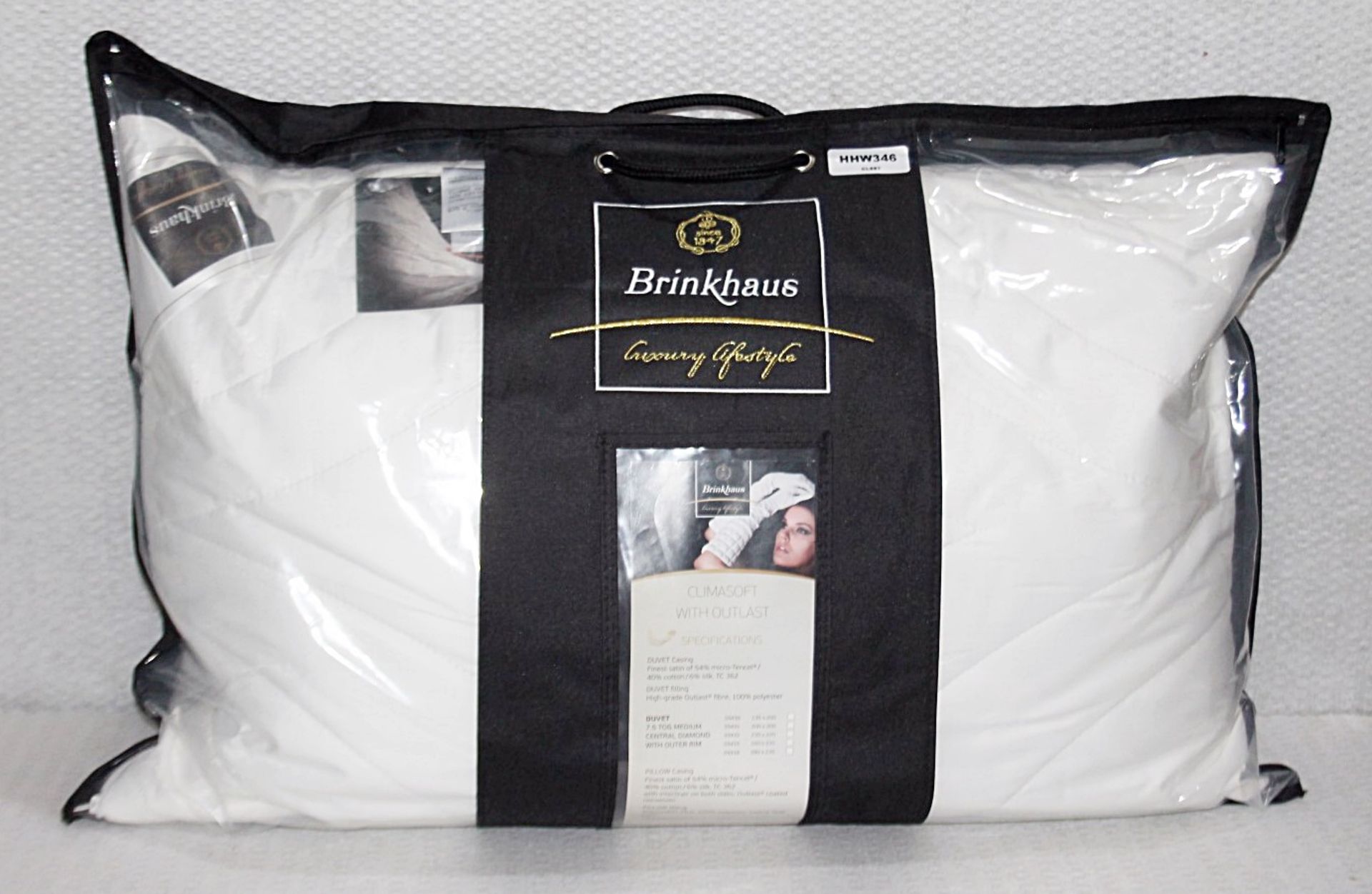 1 x BRINKHAUS 'Climasoft Outlast' Luxury Pillow (Medium Firmness) - Dimensions: 50cm x 75cm - - Image 2 of 9