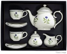 1 x Nina Campbell x Halcyon Days Marguerite Tea for Two Set - Original RRP £420.00 - Ref: HHW167/