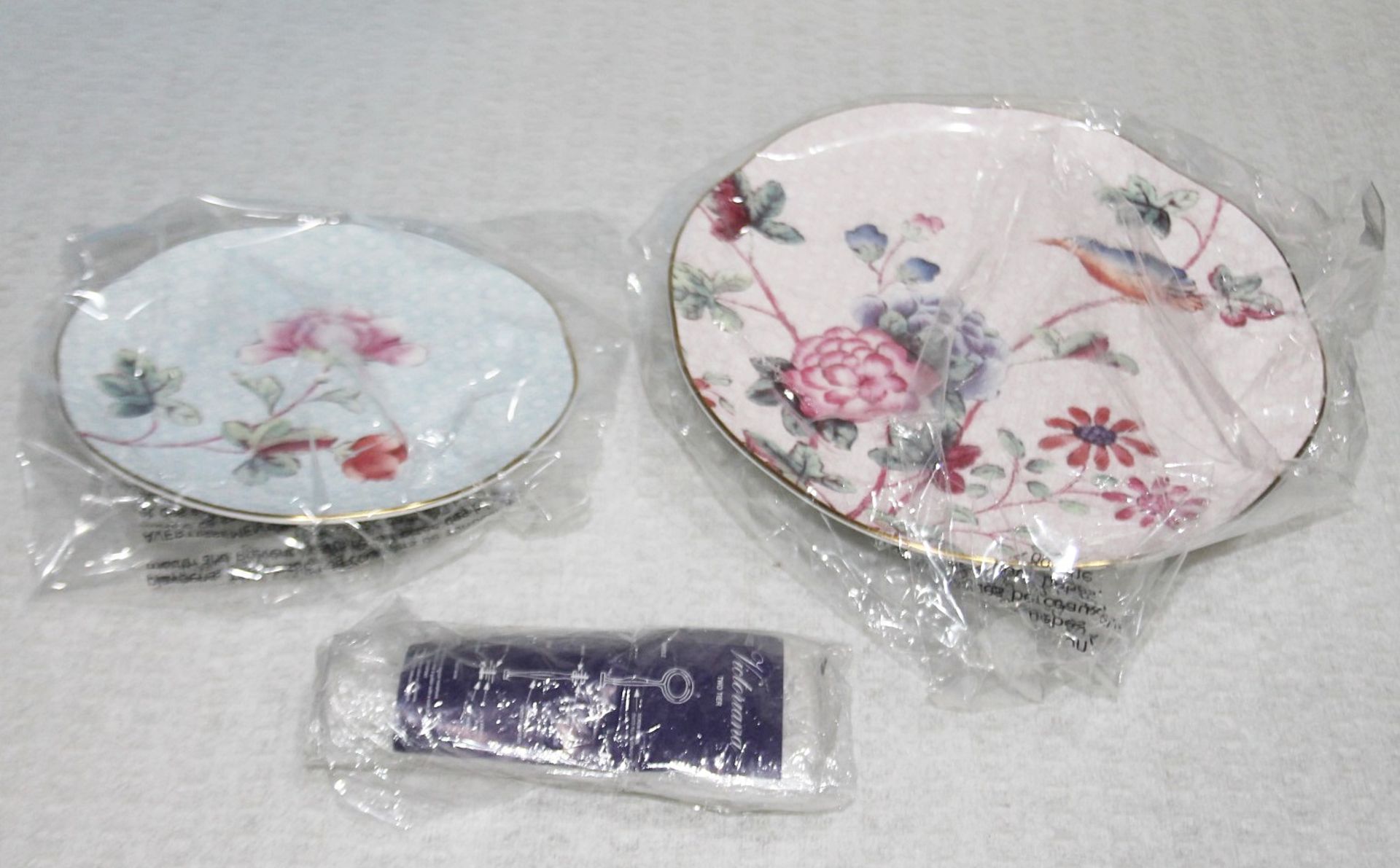 1 x WEDGWOOD 'Harlequin Cuckoo' Two-Tier Bone China Cake Stand - Original Price £95.00 - Unused - Image 7 of 12