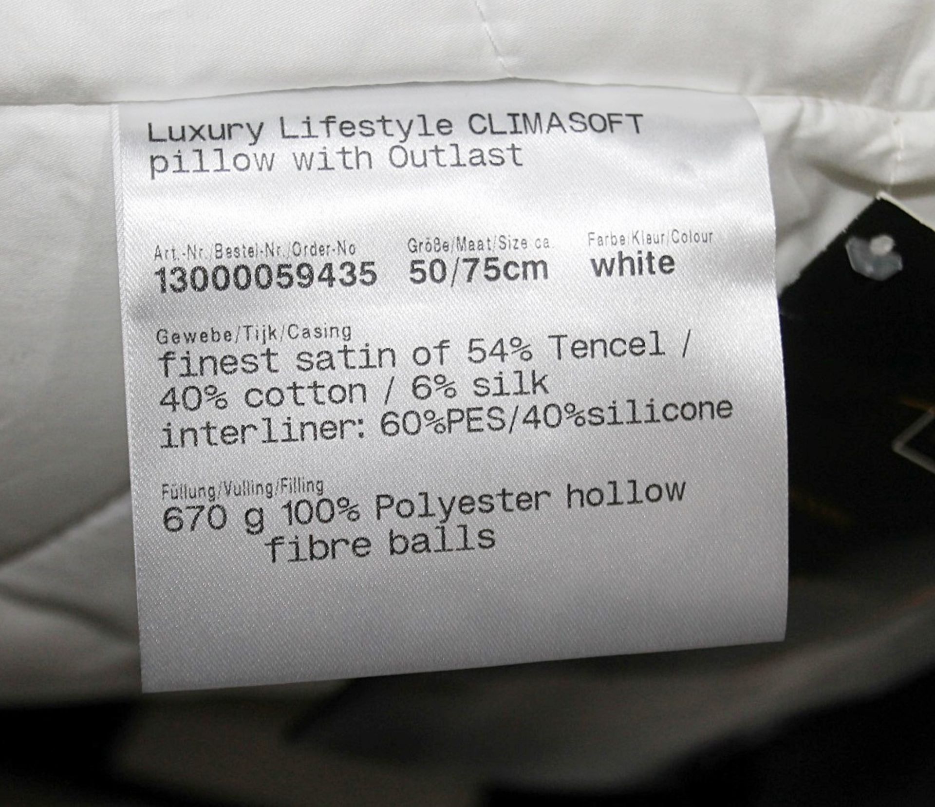 1 x BRINKHAUS 'Climasoft Outlast' Luxury Pillow (Medium Firmness) - Dimensions: 50cm x 75cm - - Image 5 of 9