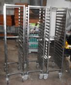 3 x Stainless Steel 20 Tier Bakers Mobile Trolleys - CL011 - Ref: GCA242 WH5 - Location:
