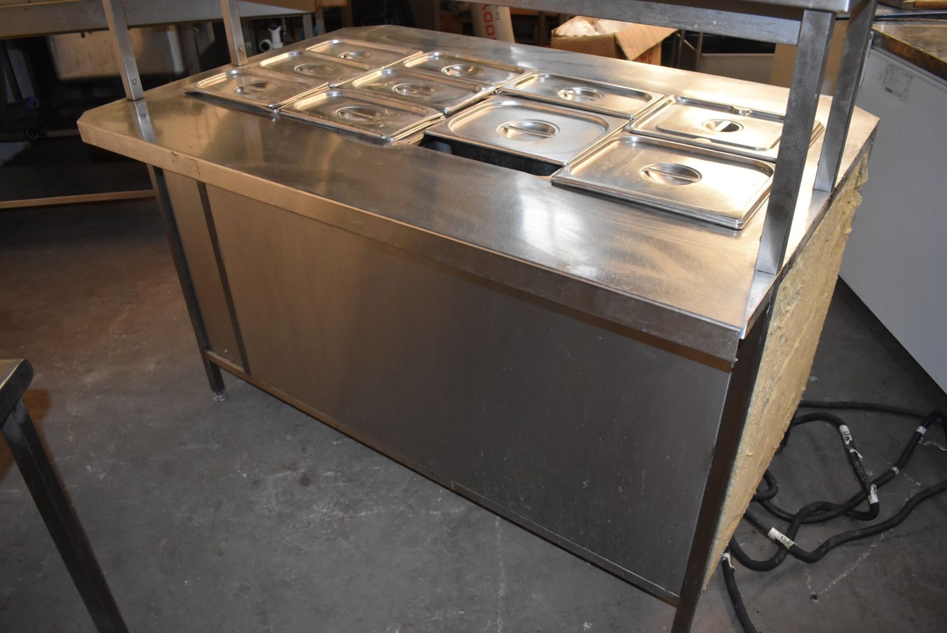 1 x Baine Marie Food Warming Island With Passthrough Plate Warmers, Hot Cupboard and 10 Gastro - Image 8 of 22