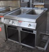 1 x Angelo Po Chip Warmer and 1 x Pasta Boiler on Modular Base Units - Width 40cm Each - Recently