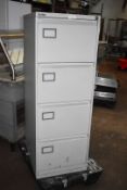1 x Punchline Four Drawer Filing Cabinet - CL011 - Ref: GCA282 WH5 - Location: Altrincham WA14