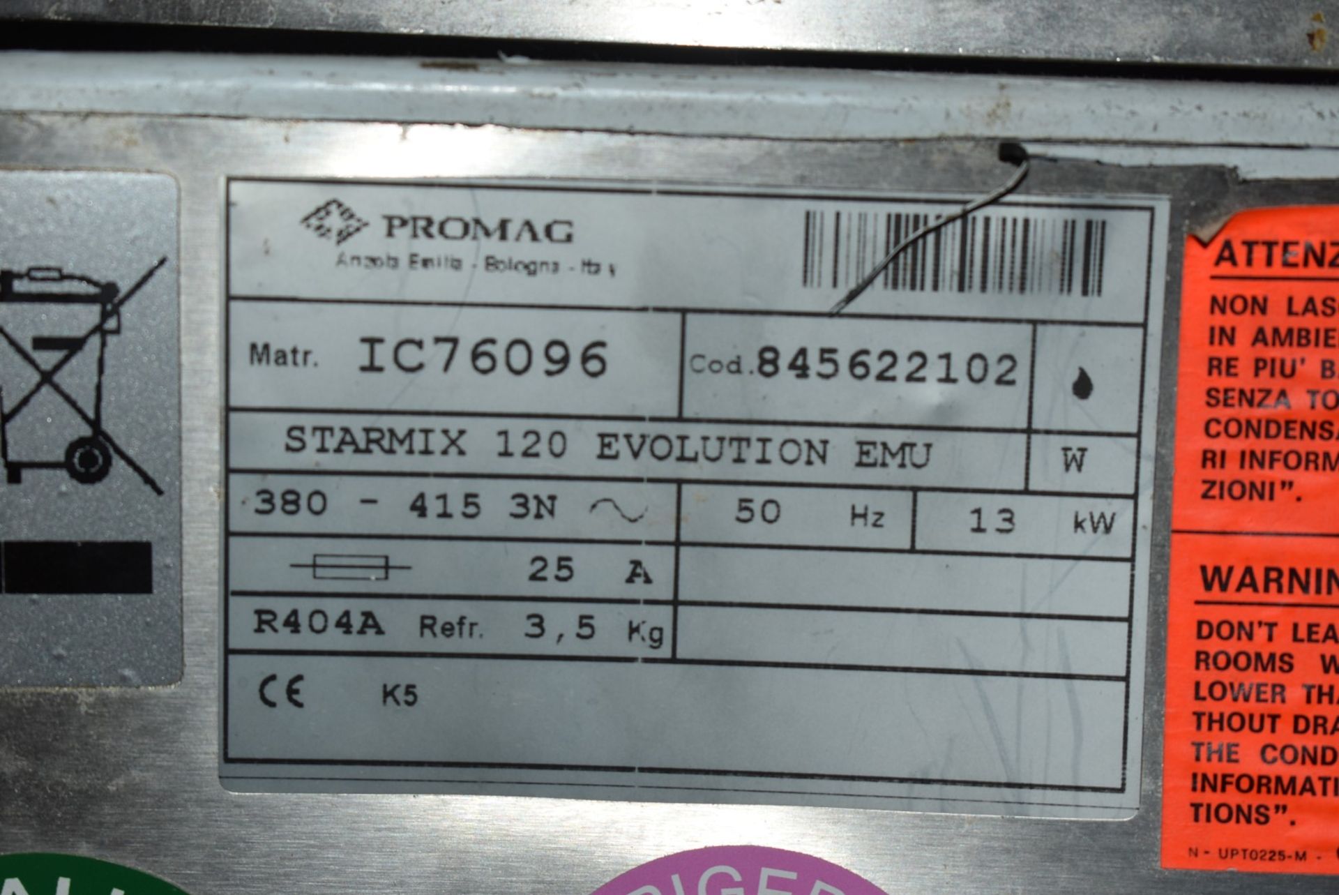 1 x Promag Starmix 120 Ice Cream Batch Pasteuriser - CL987 - Made in Italy - 3 Phase - Ref LCM281 - Image 3 of 17