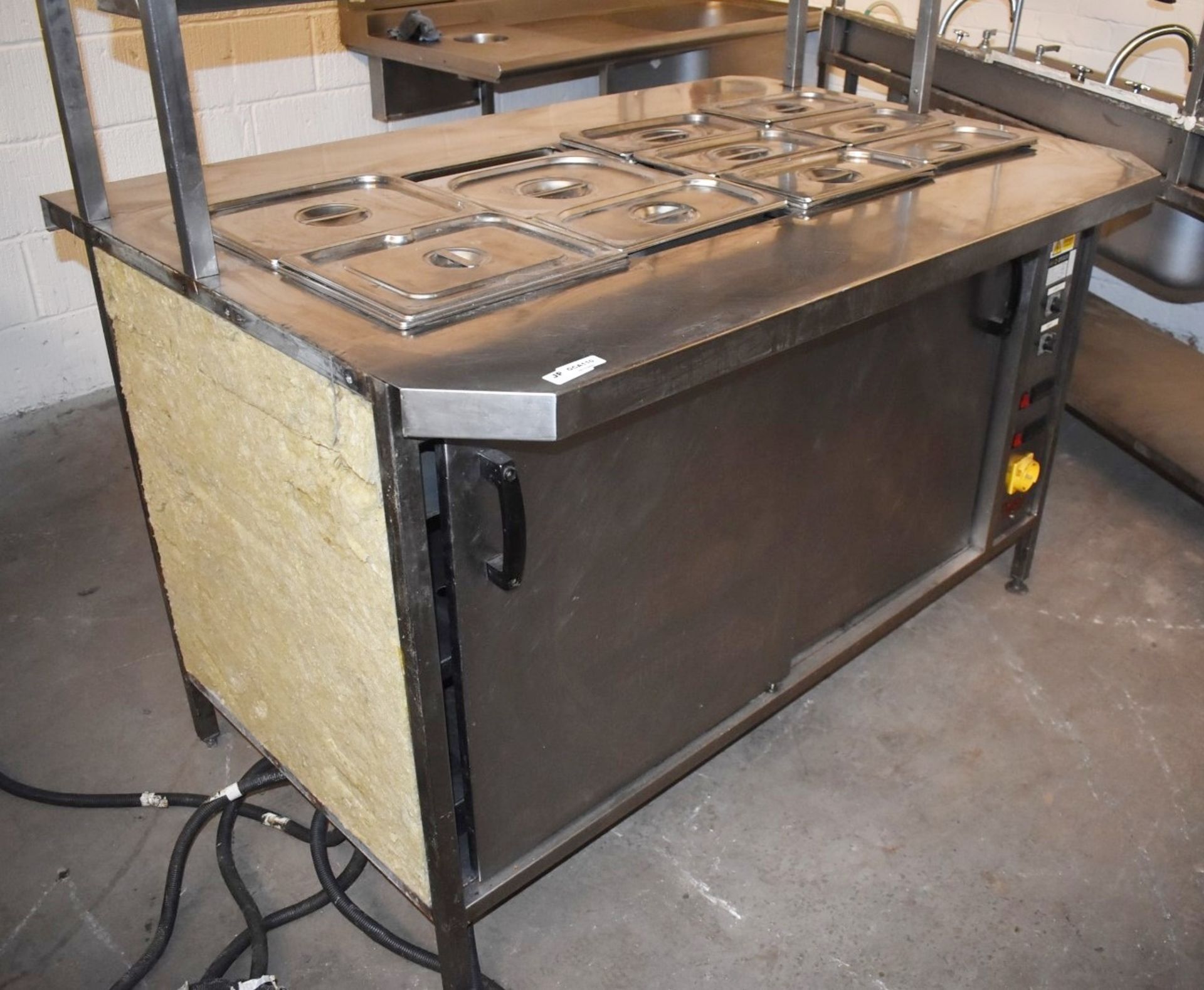 1 x Baine Marie Food Warming Island With Passthrough Plate Warmers, Hot Cupboard and 10 Gastro - Image 12 of 22