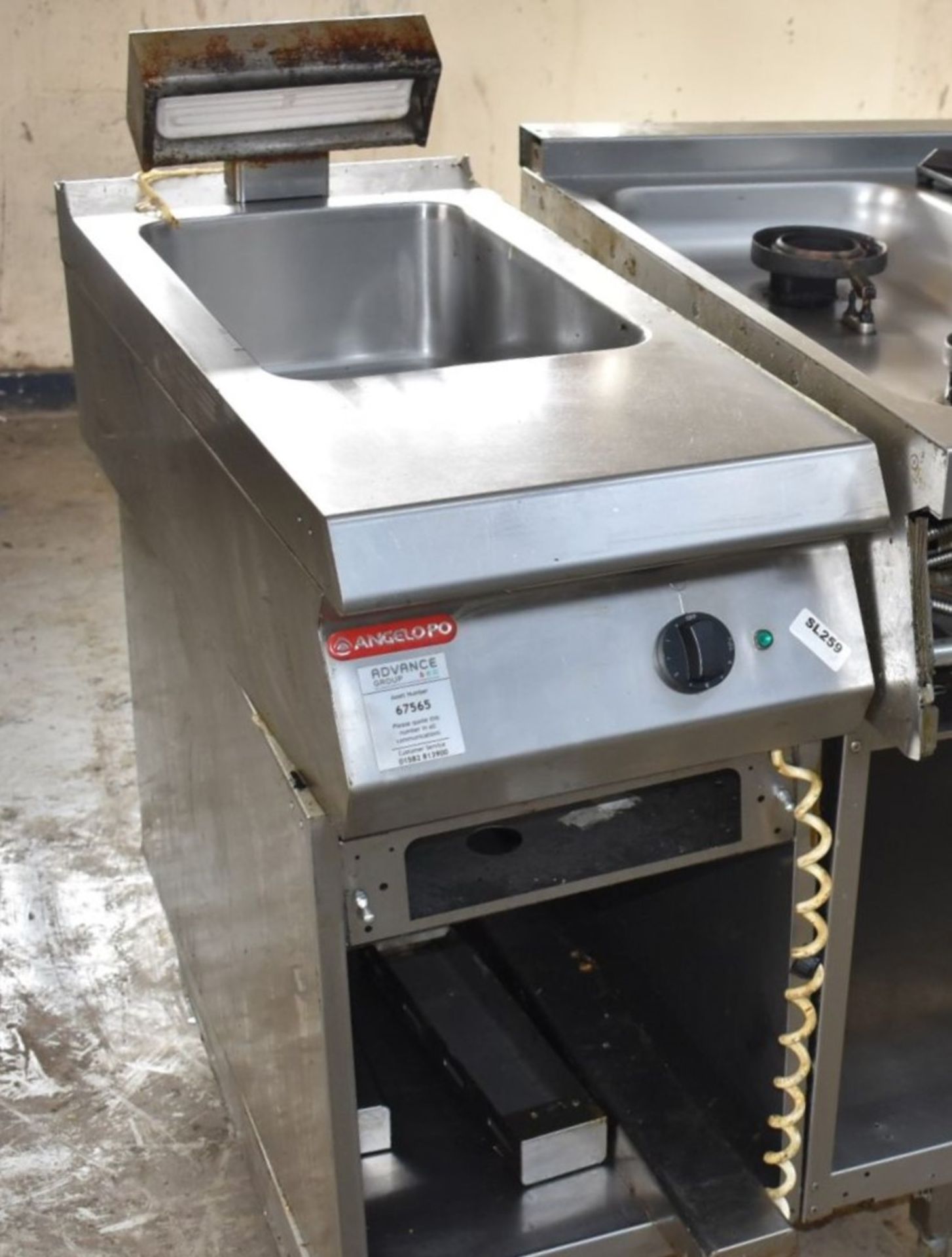 1 x Angelo Po Chip Warmer on a Modular Base Unit - Width 40cm - Recently Removed From a Restaurant