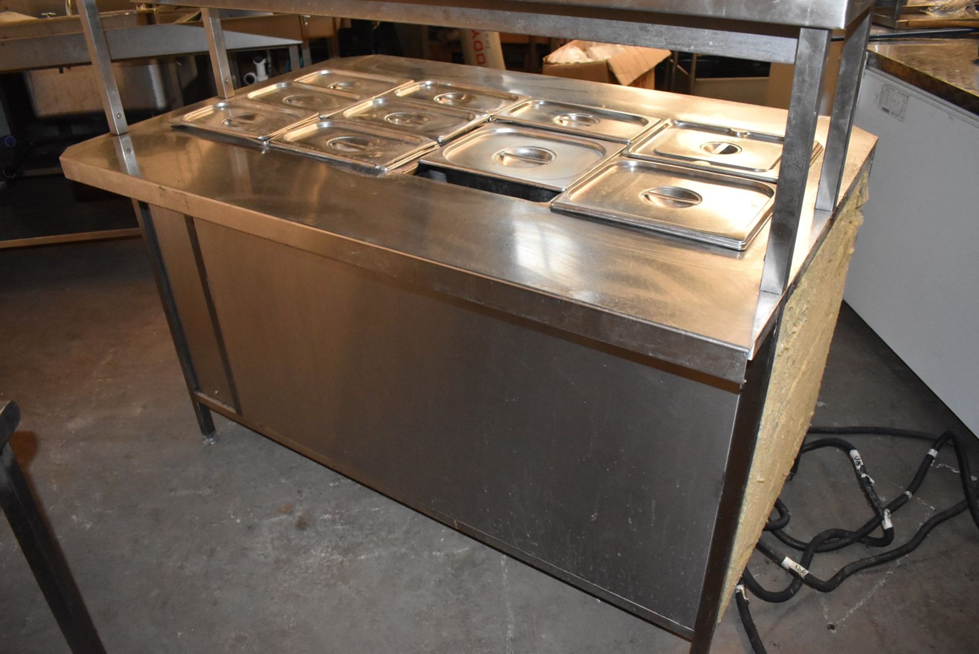1 x Baine Marie Food Warming Island With Passthrough Plate Warmers, Hot Cupboard and 10 Gastro - Image 19 of 22