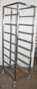 1 x Stainless Steel 8 Tier Upright Bakers Trolley - Suitable For Tray Size: 47 x 63 cms -  CL011 -