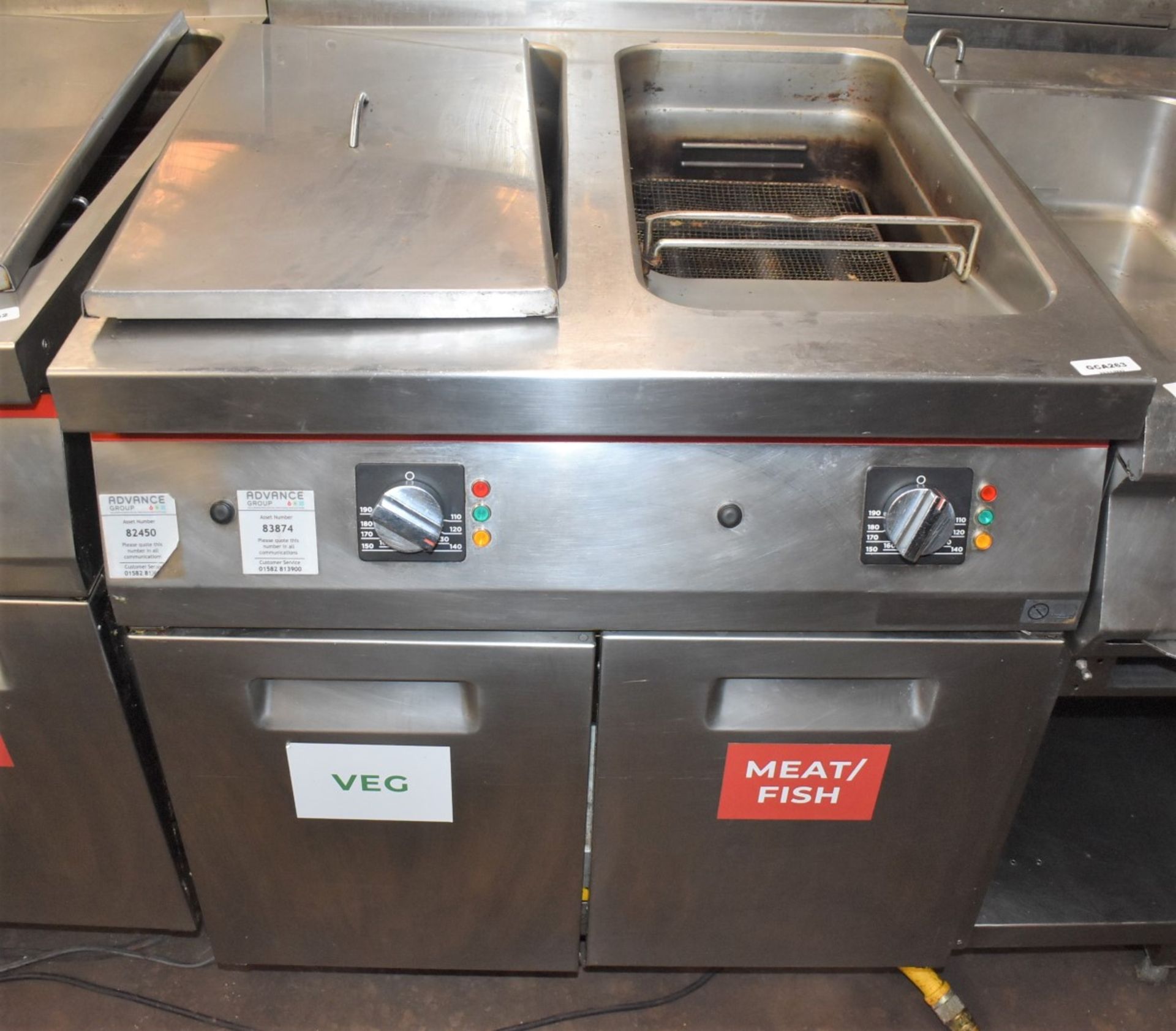 1 x Angelo Po Twin Tank Gas Fryer - Width 80cm - Recently Removed From a Restaurant Environment -