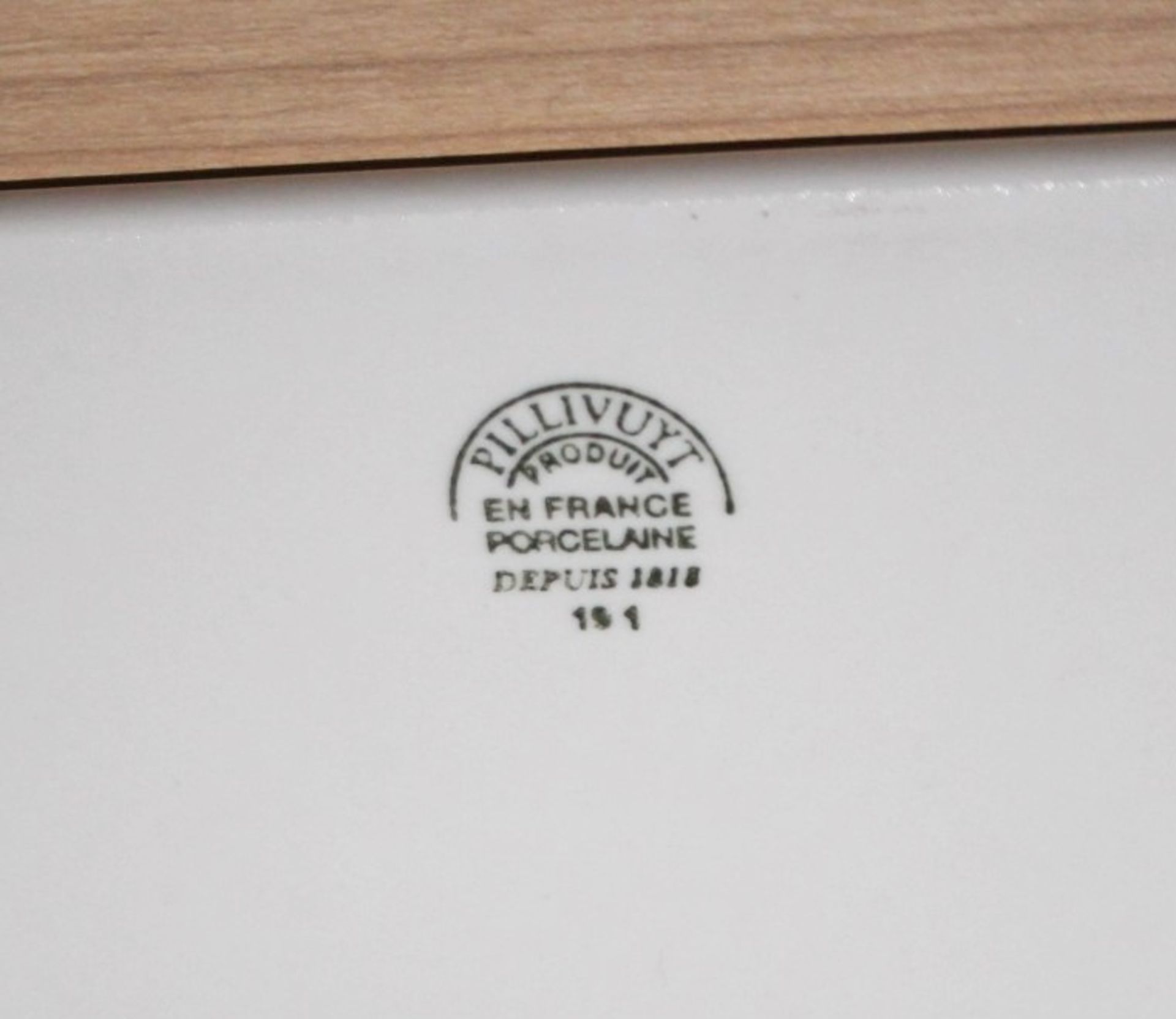 12 x PILLIVUYT Porcelain Rectangular Serving Trays In White Featuring 'Famous Branding' In Gold - - Image 2 of 7