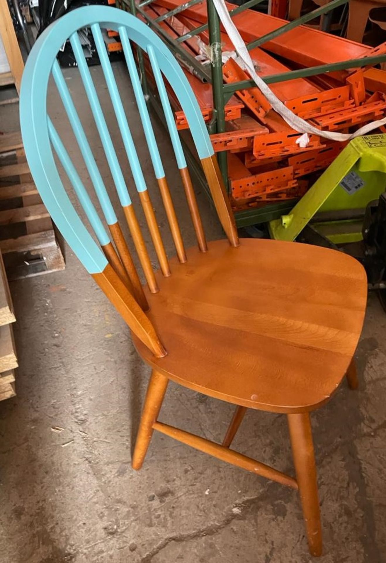 22 x Restaurant Dining Chairs - Contemporary Colourful Design With Wooden Finish and Part Painted in - Image 2 of 7