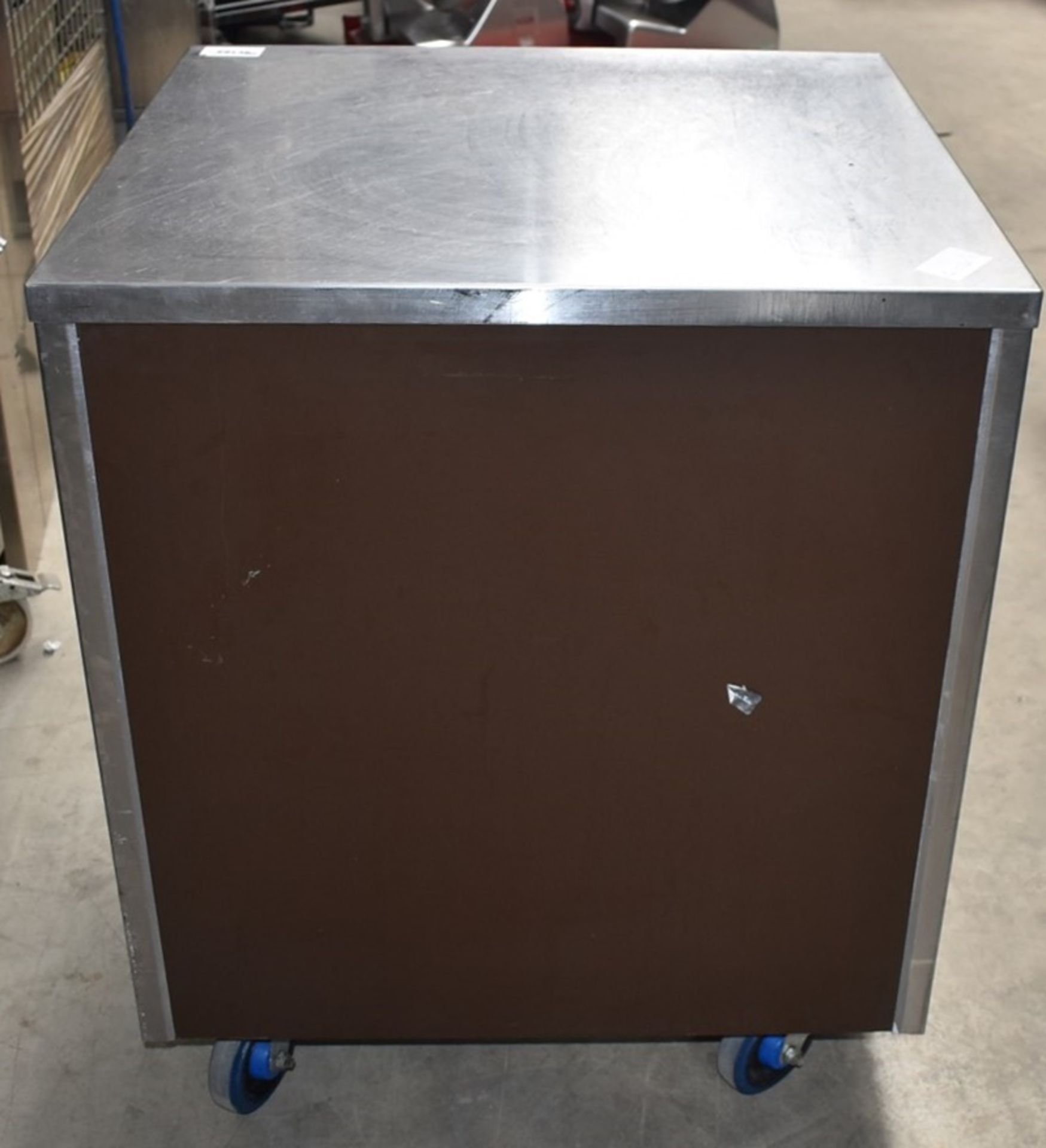 1 x Stainless Steel EMH Mobile Kitchen Unit Featuring Undershelves and Castor Wheels - Dimensions: - Image 6 of 7