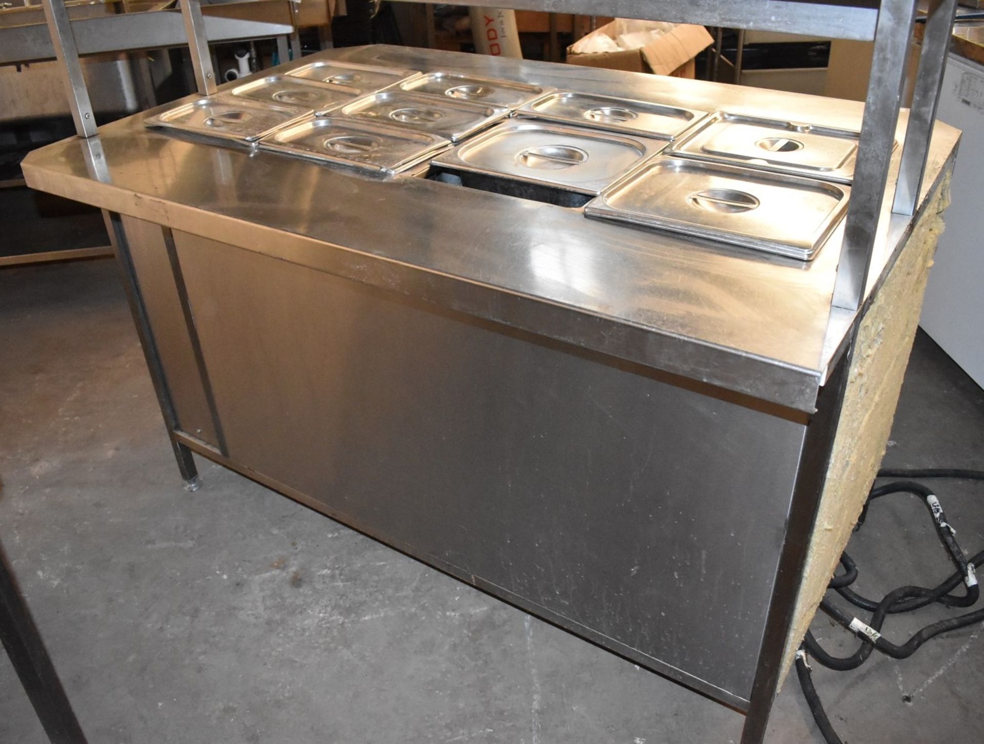 1 x Baine Marie Food Warming Island With Passthrough Plate Warmers, Hot Cupboard and 10 Gastro - Image 10 of 22