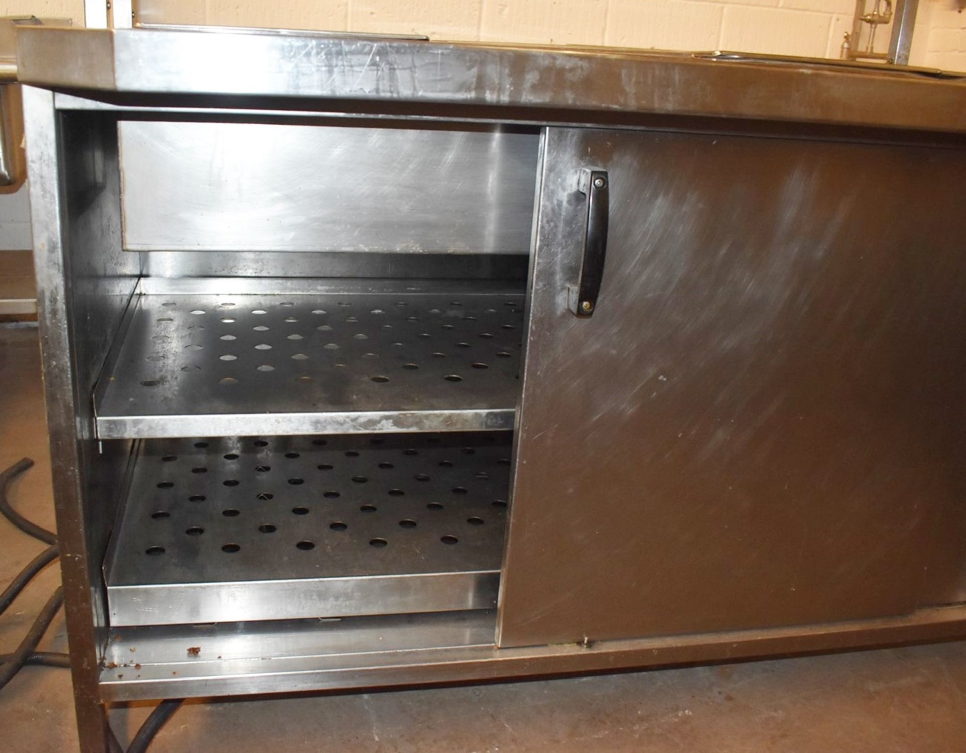 1 x Baine Marie Food Warming Island With Passthrough Plate Warmers, Hot Cupboard and 10 Gastro - Image 22 of 22