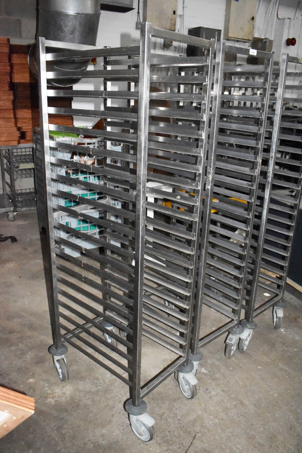 3 x Stainless Steel 20 Tier Bakers Mobile Trolleys - CL011 - Ref: GCA242 WH5 - Location: - Image 3 of 5