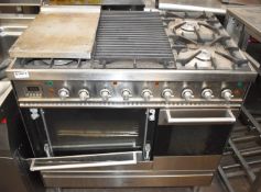 1 x Britainia 90cm Gas Range Cooker With Stainless Steel Finish and Accessories - Requires Attention