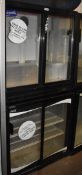 2 x Backbar Double Door Bottle Coolers - Ref: GCA142 WH5 - CL011 - Location: Altrincham WA14These