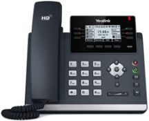 4 x Yealink T42S Office IP Desk Phones With 2.7 Inch Graphical Display - Ultra Elegant Gigabit IP