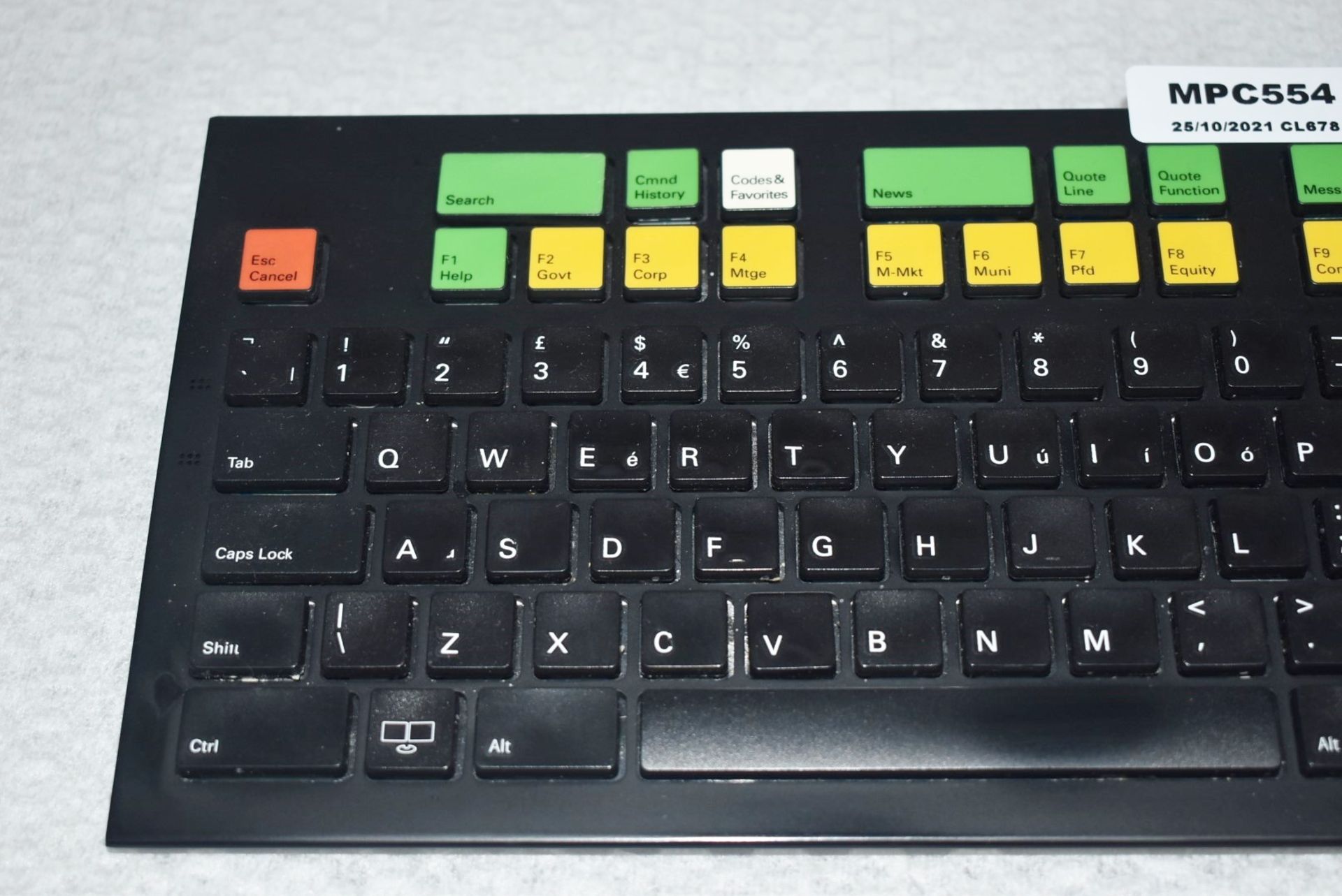 1 x Bloomberg STB100 Financial/Trading Keyboard with Fingerprint Scanner - Ref: MPC554 CG - - Image 3 of 6