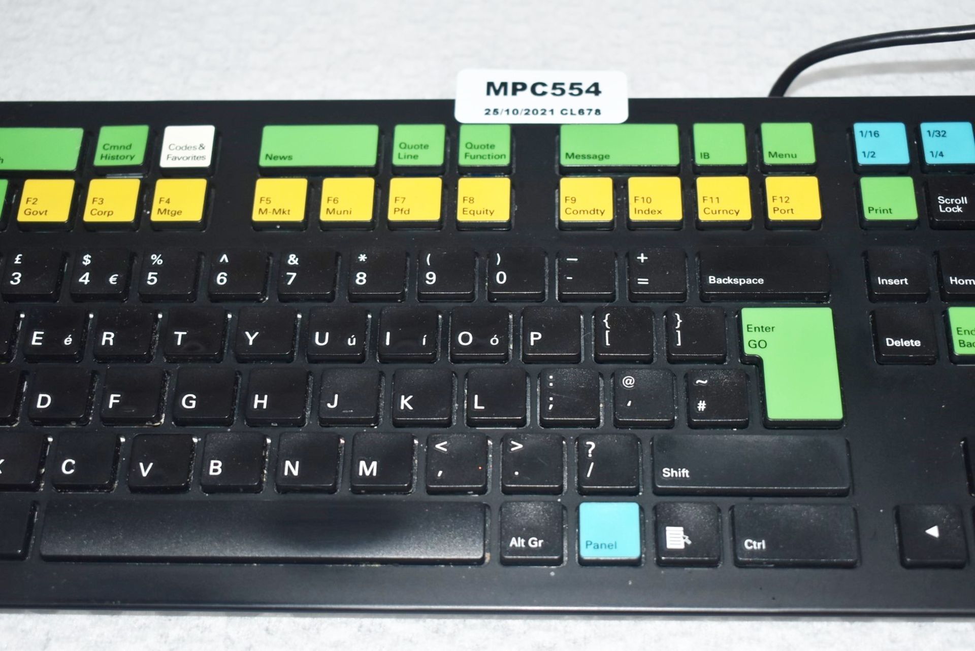 1 x Bloomberg STB100 Financial/Trading Keyboard with Fingerprint Scanner - Ref: MPC554 CG - - Image 5 of 6