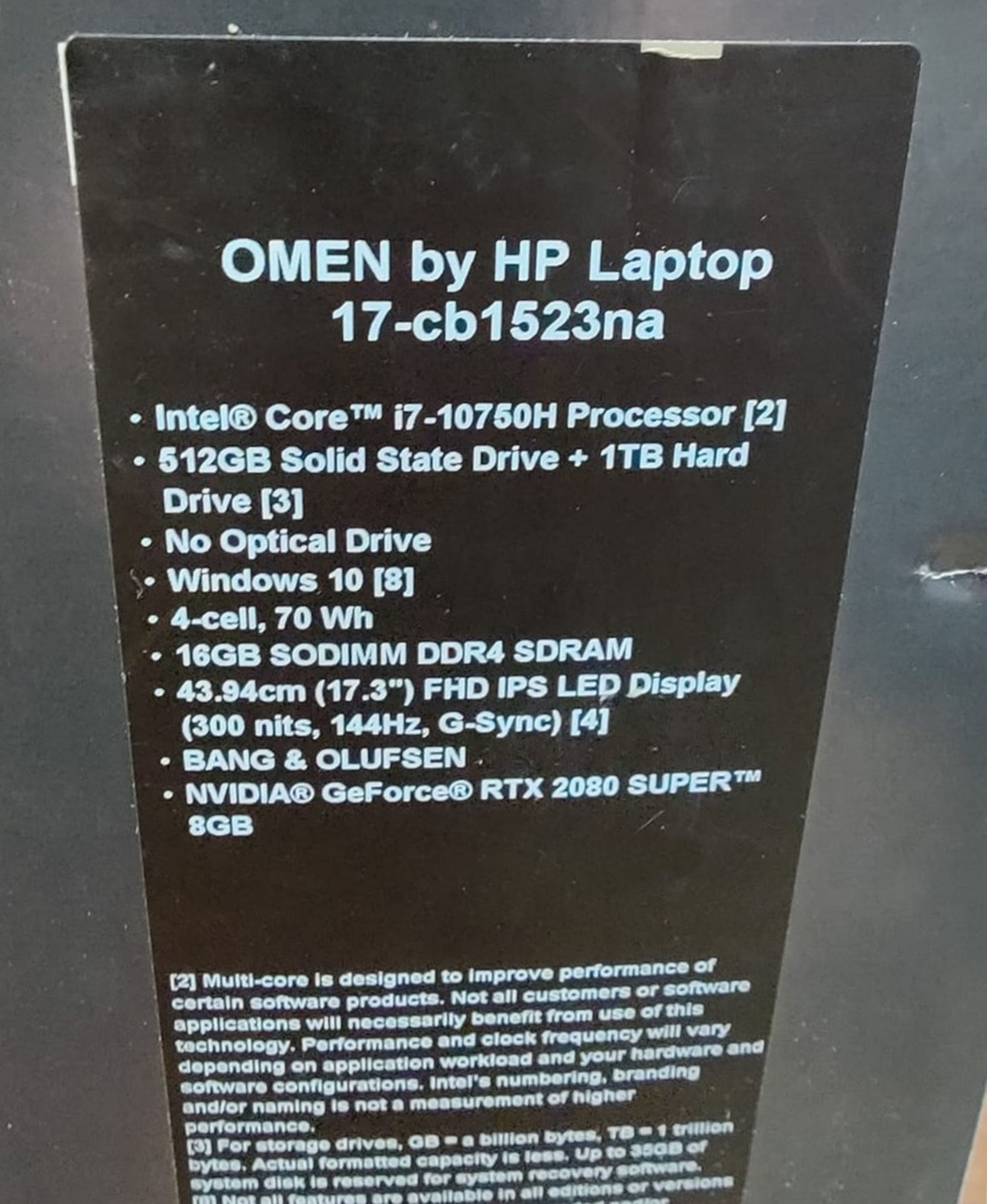 HP Omen 17.3" Gaming Laptop - 10th Gen i7 6 Core CPU, RTX 2080 8GB Graphics, 16gb DDR4 & 500gb SSD - Image 11 of 14