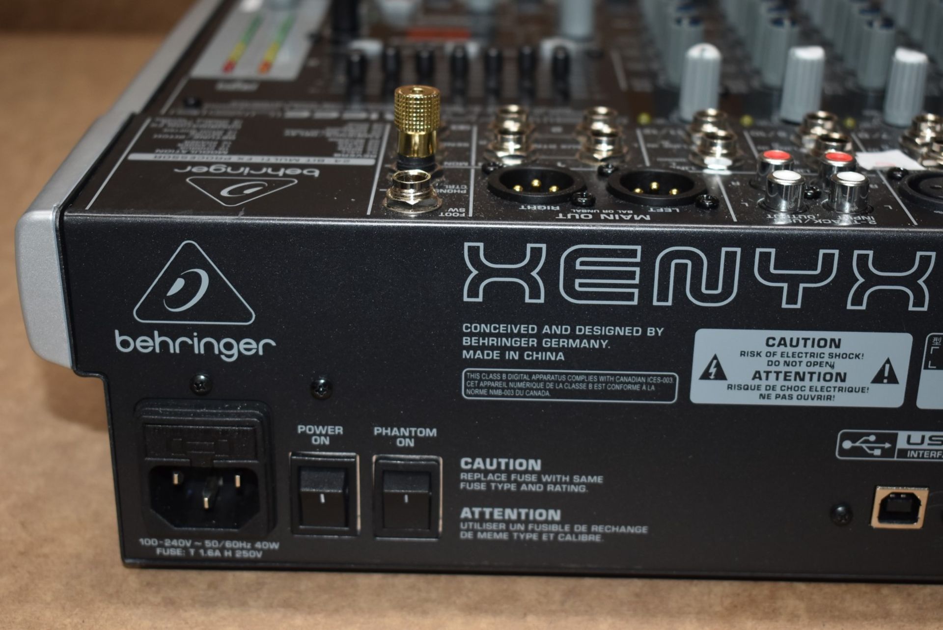 1 x Behringer Xenyx 12 Channel Analog Audio Mixer - Model X1222USB - Includes Power Cable - Ref: - Image 7 of 13