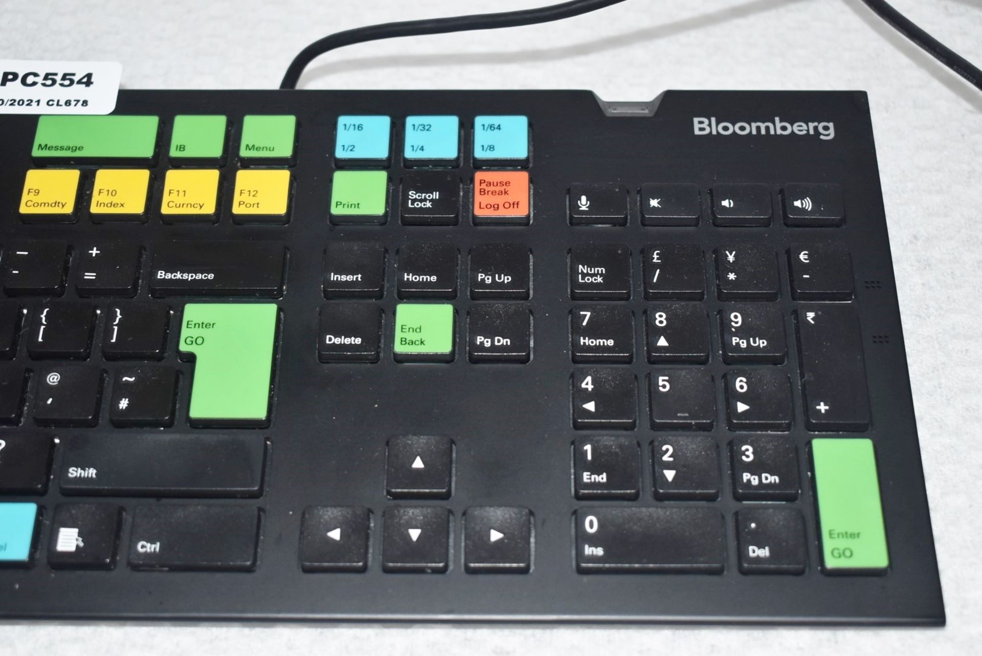 1 x Bloomberg STB100 Financial/Trading Keyboard with Fingerprint Scanner - Ref: MPC554 CG - - Image 2 of 6