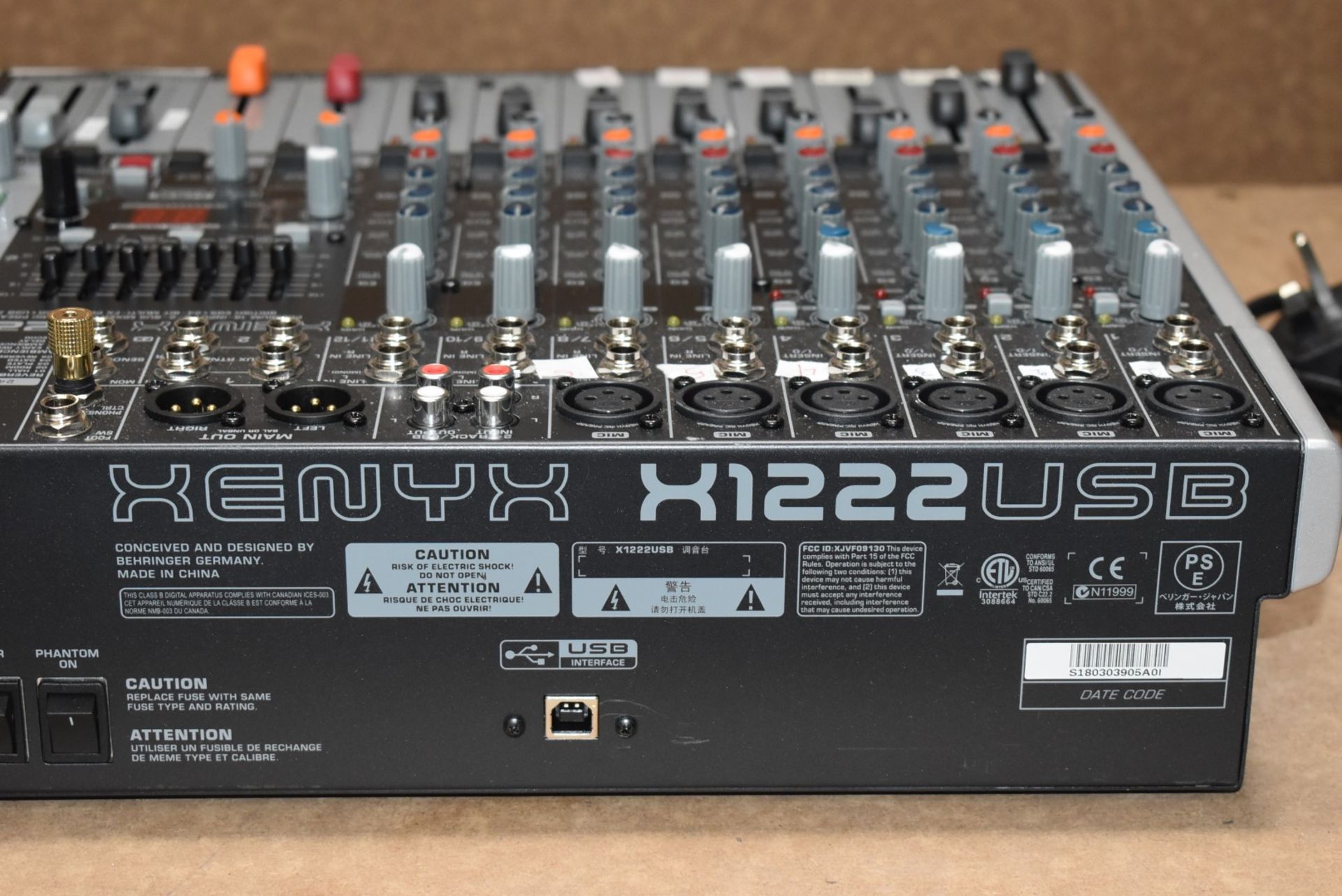 1 x Behringer Xenyx 12 Channel Analog Audio Mixer - Model X1222USB - Includes Power Cable - Ref: - Image 2 of 13