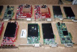 11 x Assorted Graphics Cards For Desktop Computers - Includes Nvidia NVS300 and More - Ref: MPC363