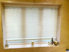 1 x Bespoke Fitted Venetian 1.6-Metre Wide Bathroom Blind - To Be Removed From An Exclusive Property
