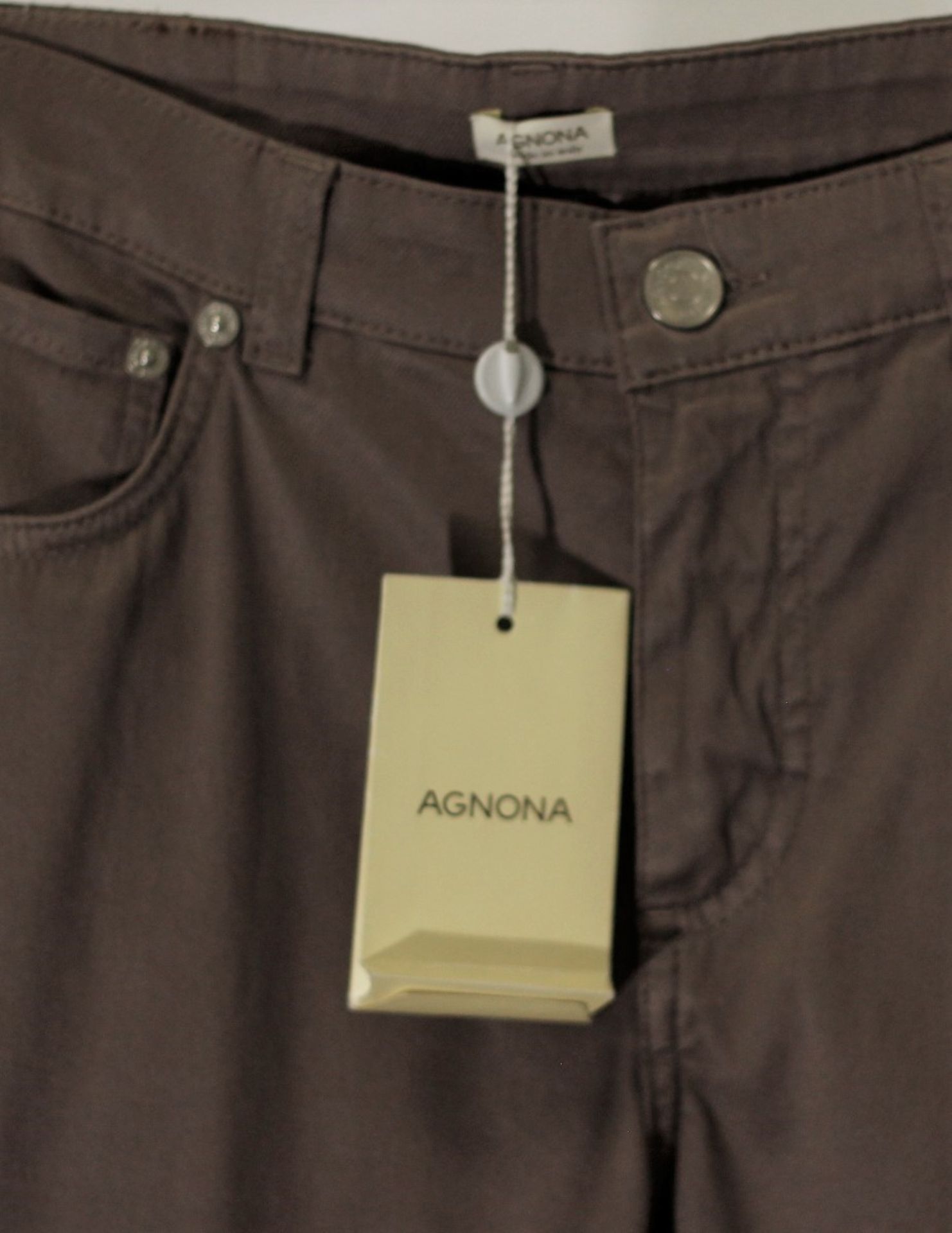 1 x Agnona Brown Jeans - Size: 16 - Material: 97% Cotton, 2% Elastane. Lining 100% Cotton - From a - Image 5 of 7