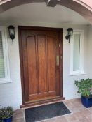 1 x Large Solid Wooden Front Door - To Be Removed From An Exclusive Property - CL716 - NO VAT On