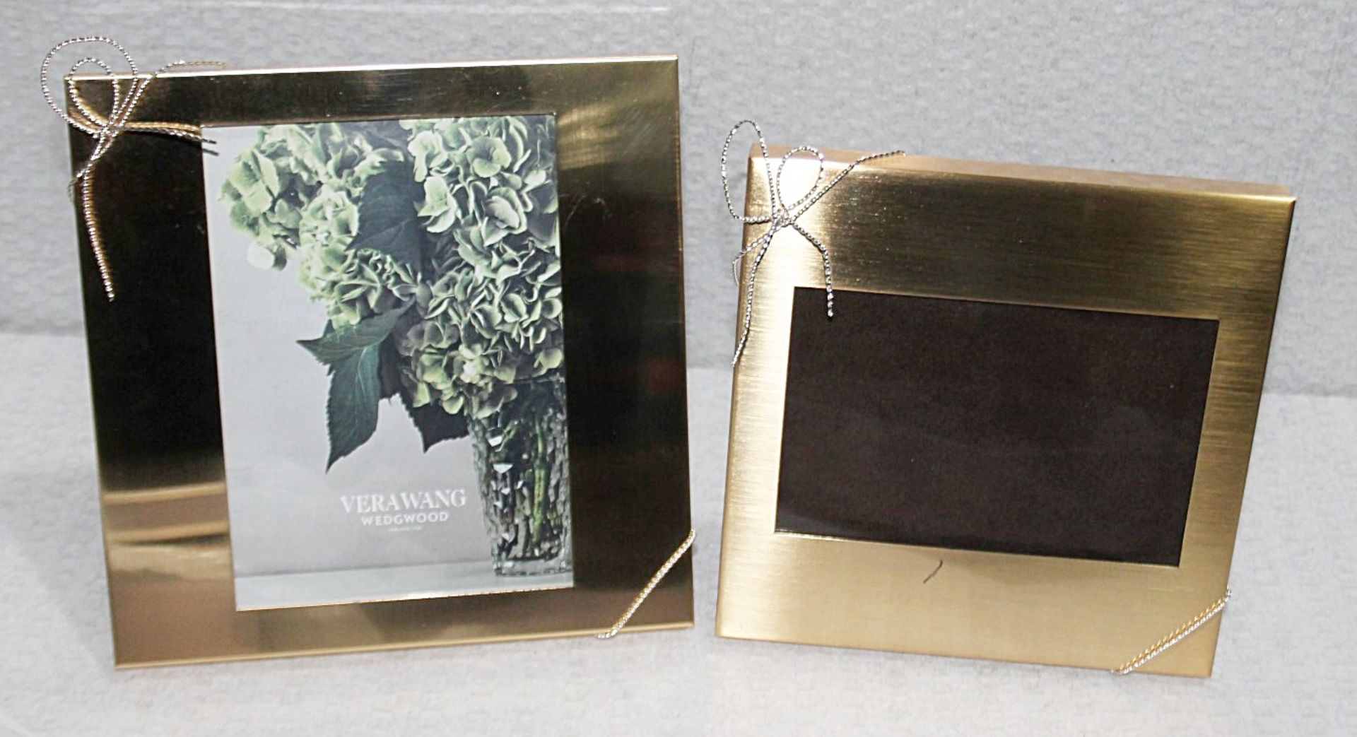 2 x VERA WANG / WEDGWOOD 'Love Knots' Gold Photo Frames - 2 Sizes Included - Total Original Price £ - Image 5 of 6