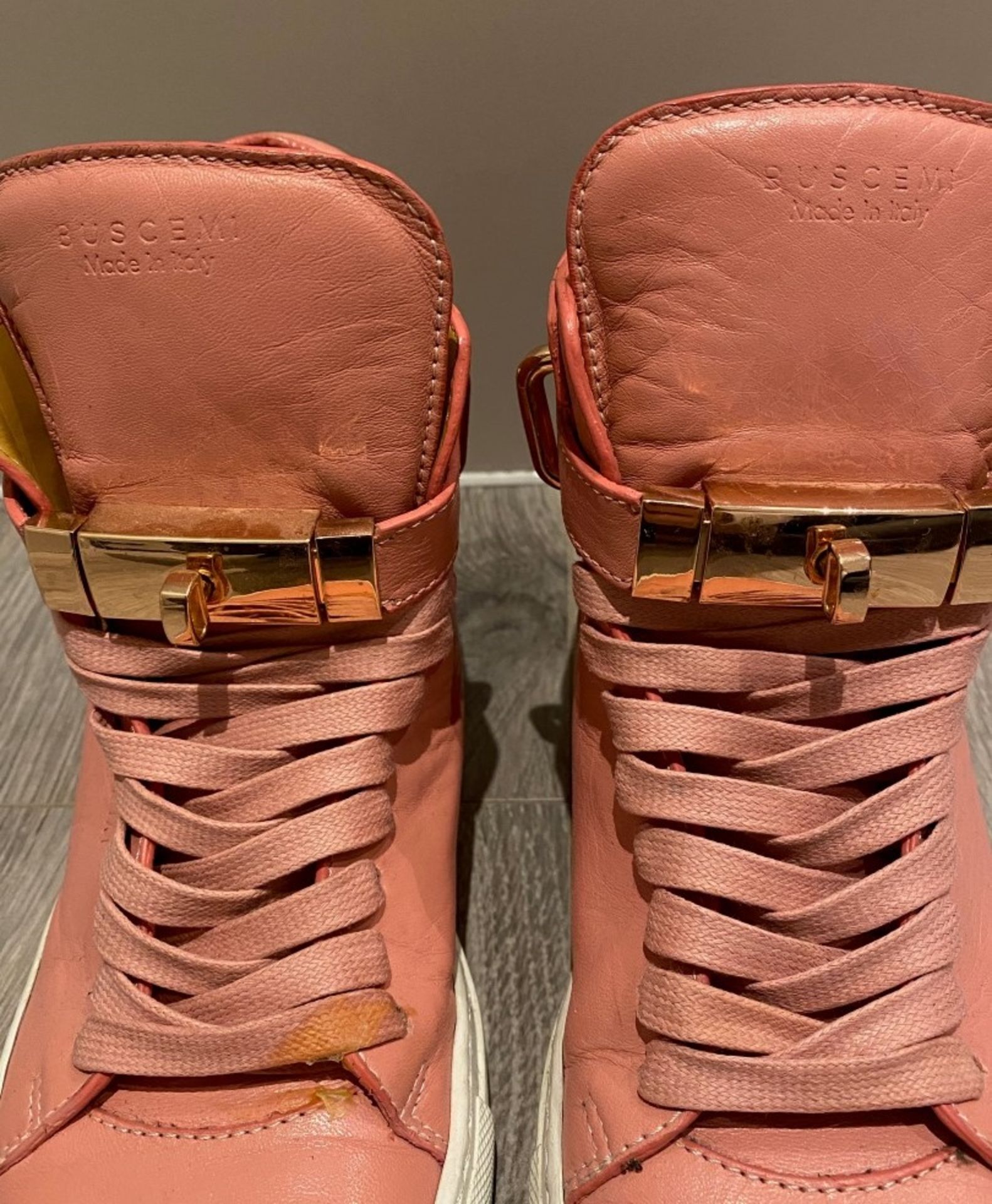 1 x Pair Of Genuine Buscemi Sneakers In Pink - Size: 36 - Preowned in Worn Condition - Ref: LOT22 - - Image 3 of 5