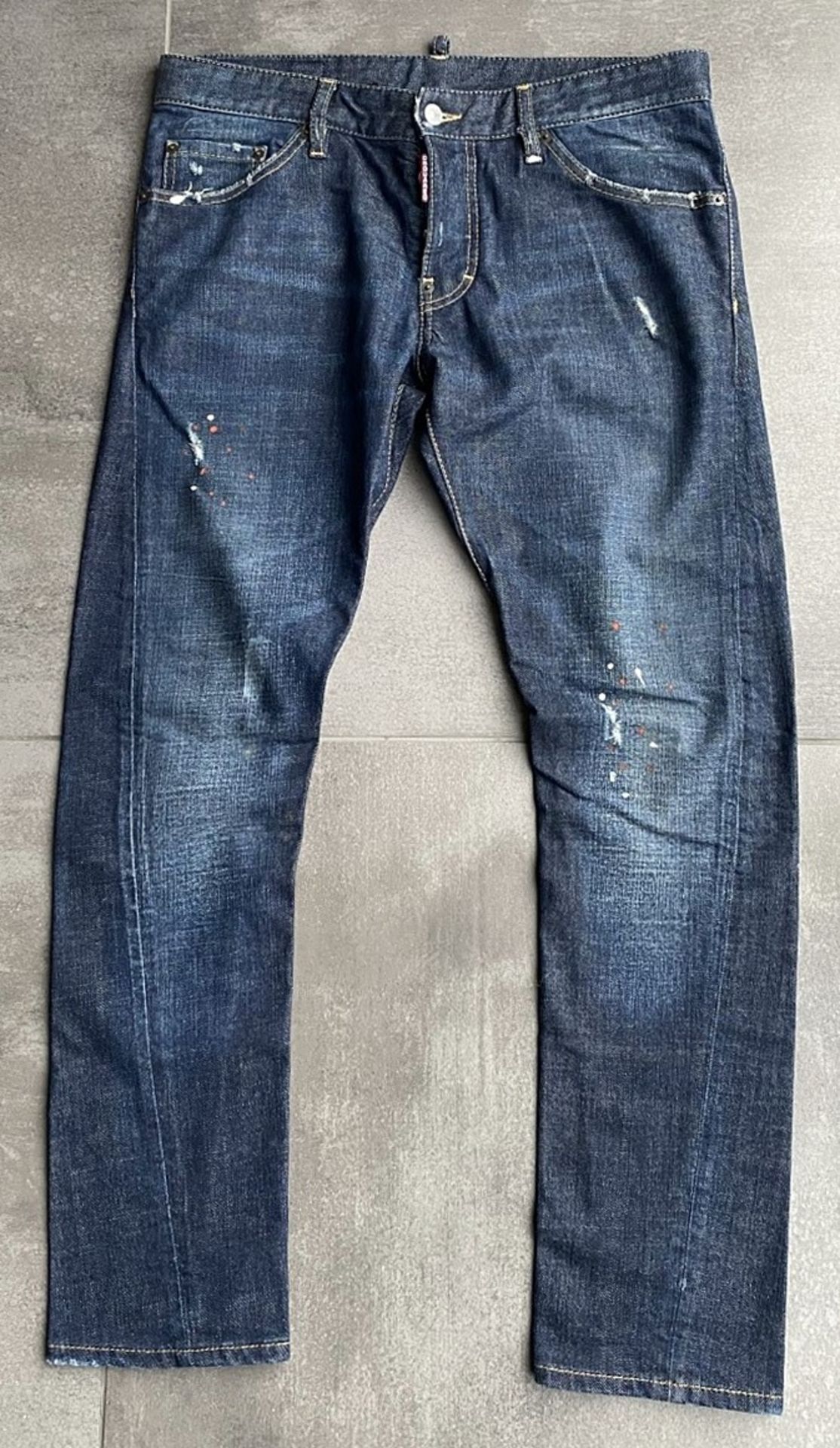 1 x Pair Of Men's Genuine Dsquared2 Jeans In Dark Blue - Size: 48 - Preowned In Very Good