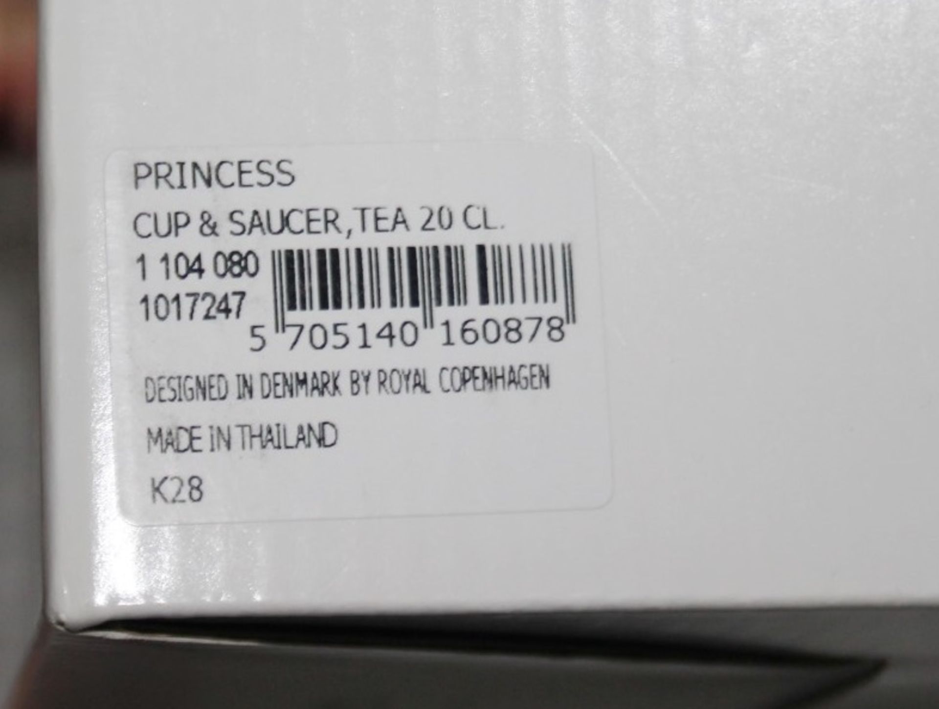 1 x ROYAL COPENHAGEN Princess Teacup and Saucer - Capacity: 200ml - Unused Boxed Stock - Ref: - Image 7 of 10