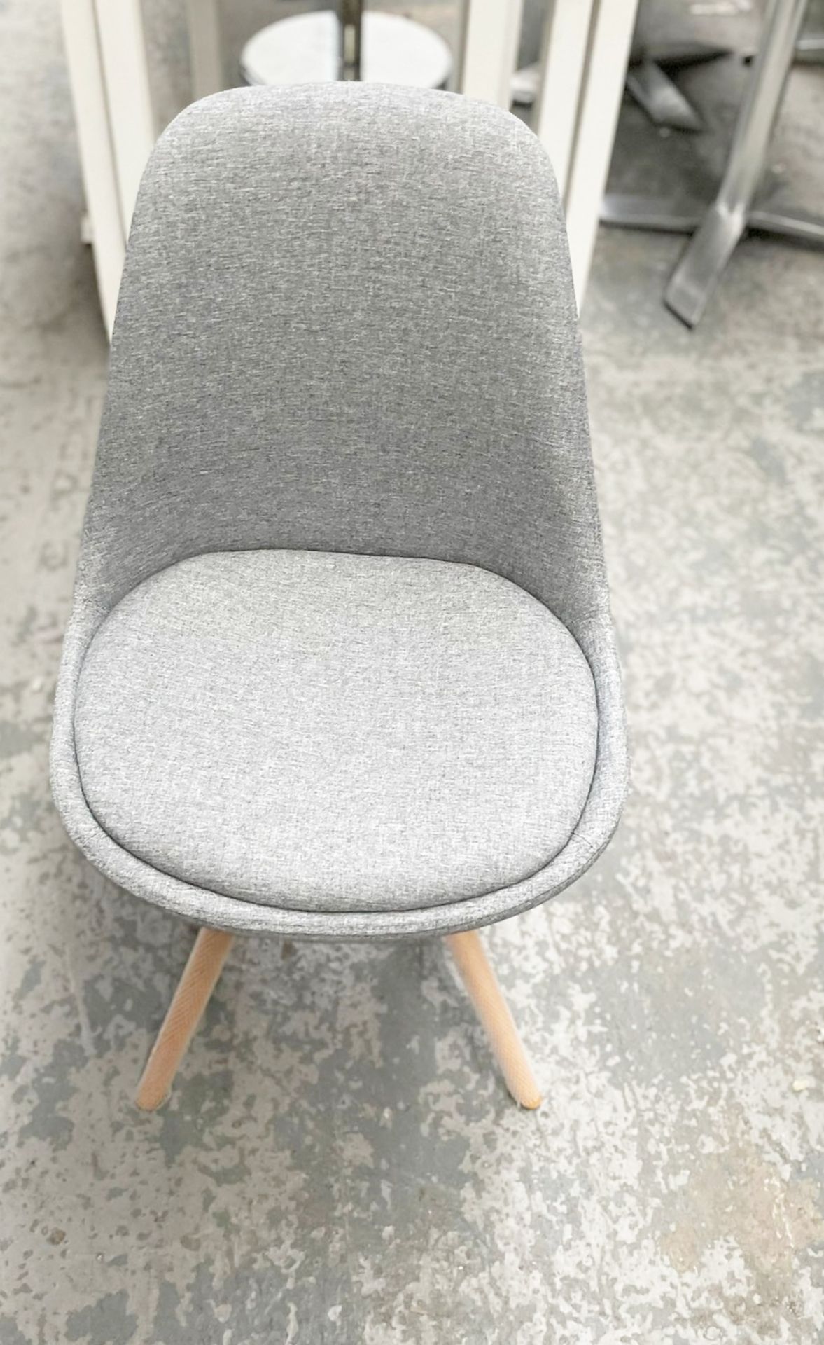 4 x Upholstered Turner Chair In Grey- Dimensions: 86(h) x 50(w) x 40(d) cm - Brand New Unboxed - Image 6 of 6