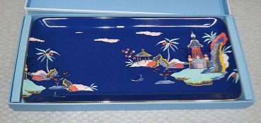 1 x WEDGWOOD 'Wonderlust Blue Pagoda' Sandwich Tray - Dimensions: 15.5cm x W34cm approx - Original