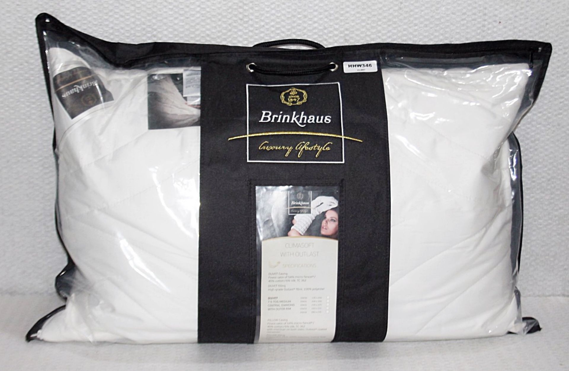 1 x BRINKHAUS 'Climasoft Outlast' Luxury Pillow (Medium Firmness) - Dimensions: 50cm x 75cm - - Image 5 of 9