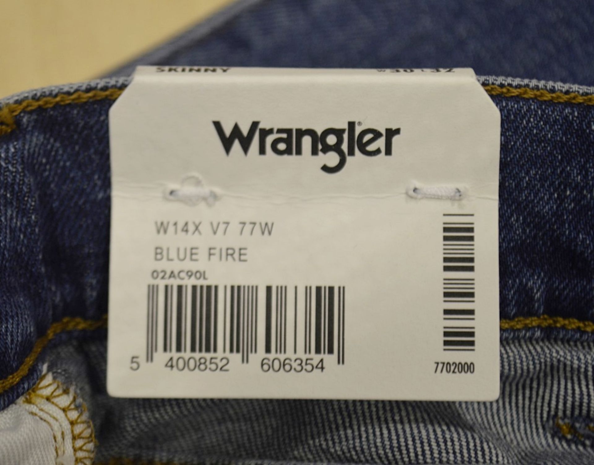 1 x Pair Of Men's Genuine Wrangler BRYSON Skinny Jeans In Blue - Size: UK 30/32 - Preowned, Like - Image 7 of 10