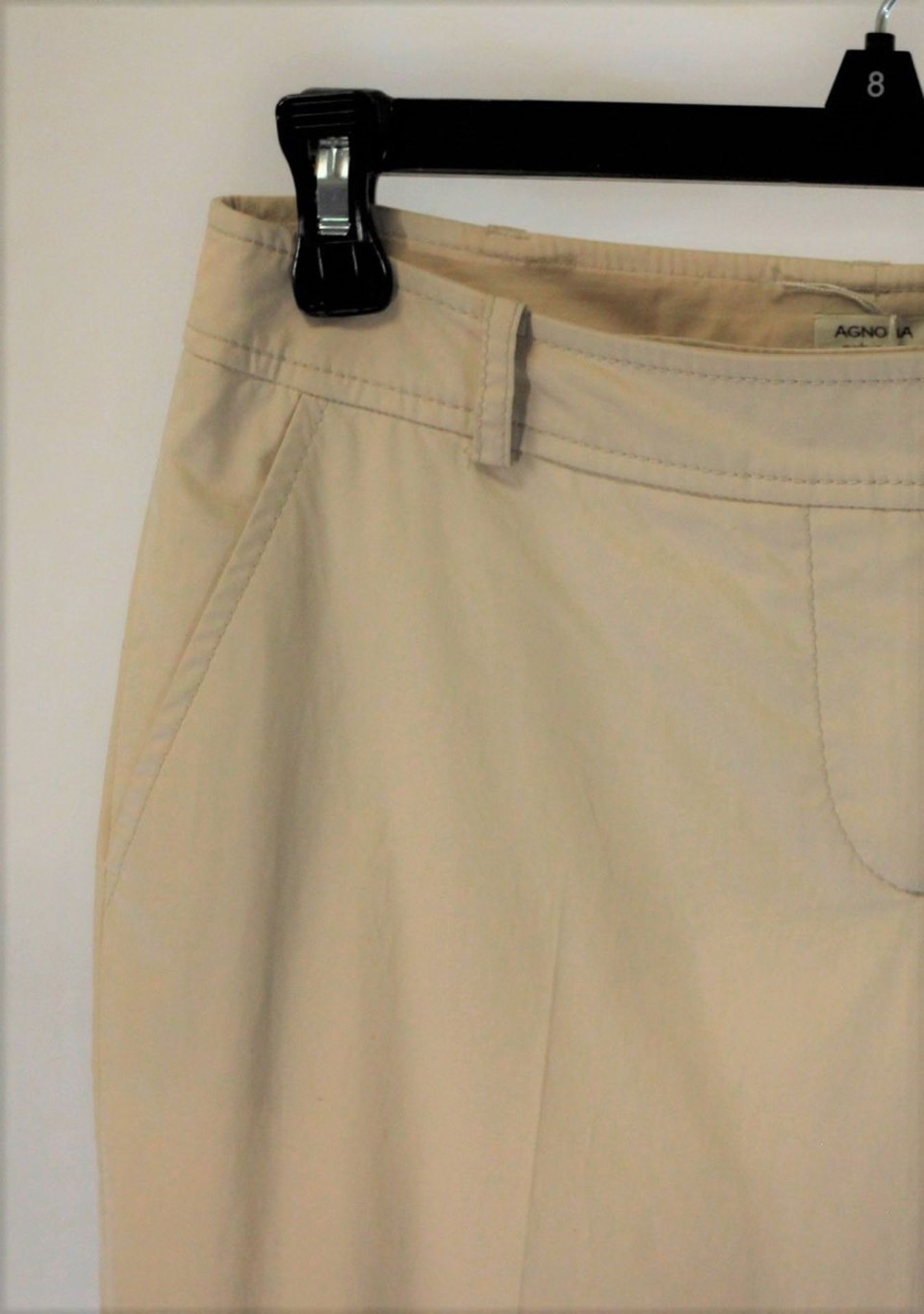 1 x Agnona Beige Trousers - Size: 14 - Material: 97% Cotton, 3% Elastane. Lining 100% Cupro - From a - Image 5 of 8