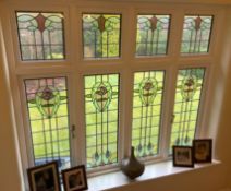 1 x Stained Glass Leaded  Windows - To Be Removed From An Exclusive Property In Hale Barns -