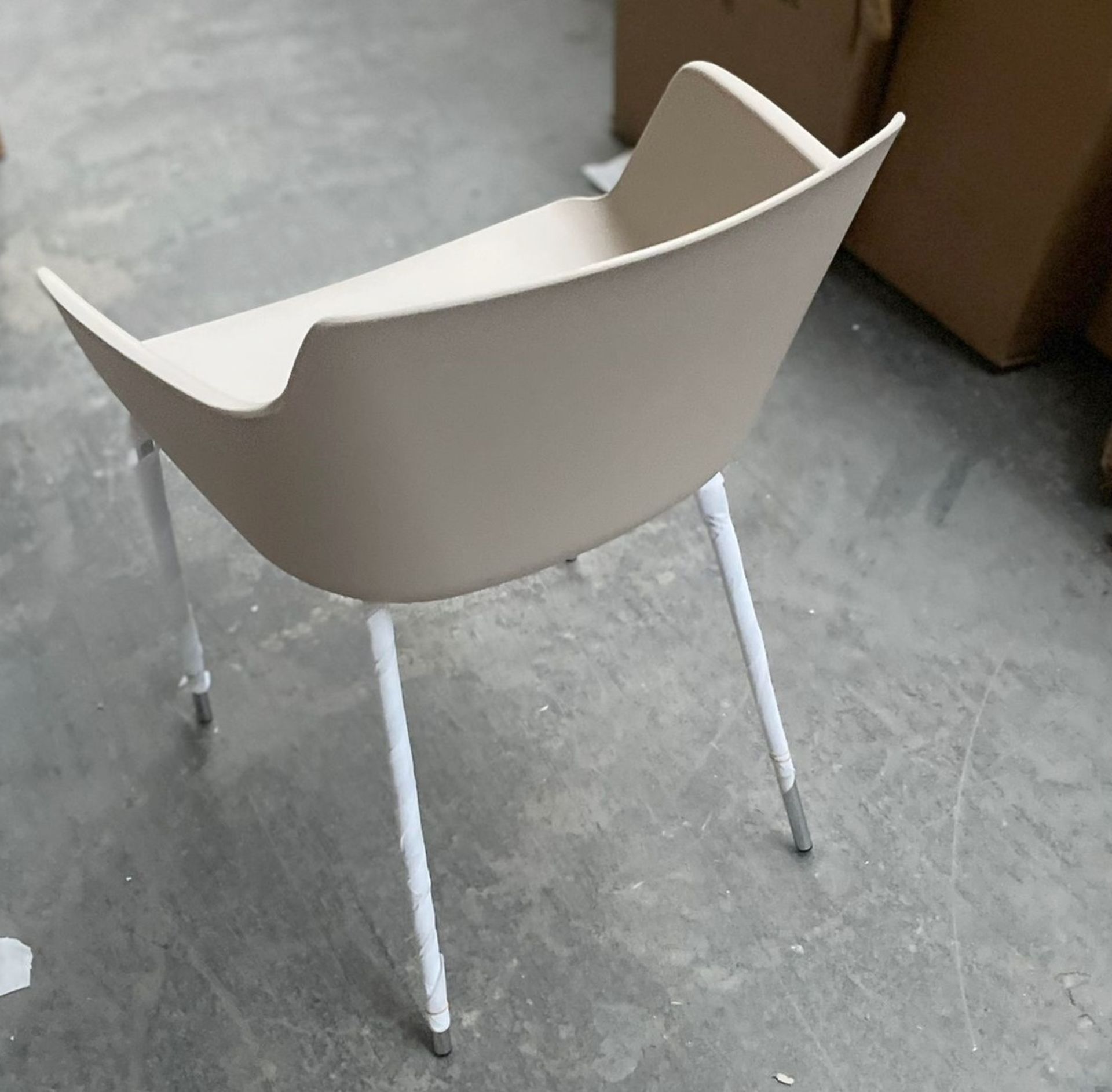 1 x Lullaby Ooland Light Brown Chair With Chrome Base - Dimensions: 57(h) x 52(w) x 52(d) cm - Brand - Image 5 of 5