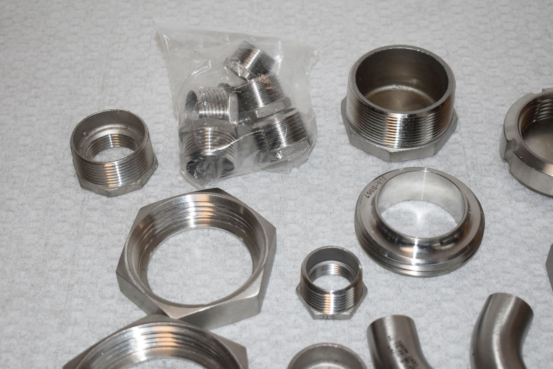 Assorted Job Lot of Stainless Steel Fittings For Brewery Equipment - Includes Approx 60 Pieces - - Image 3 of 11