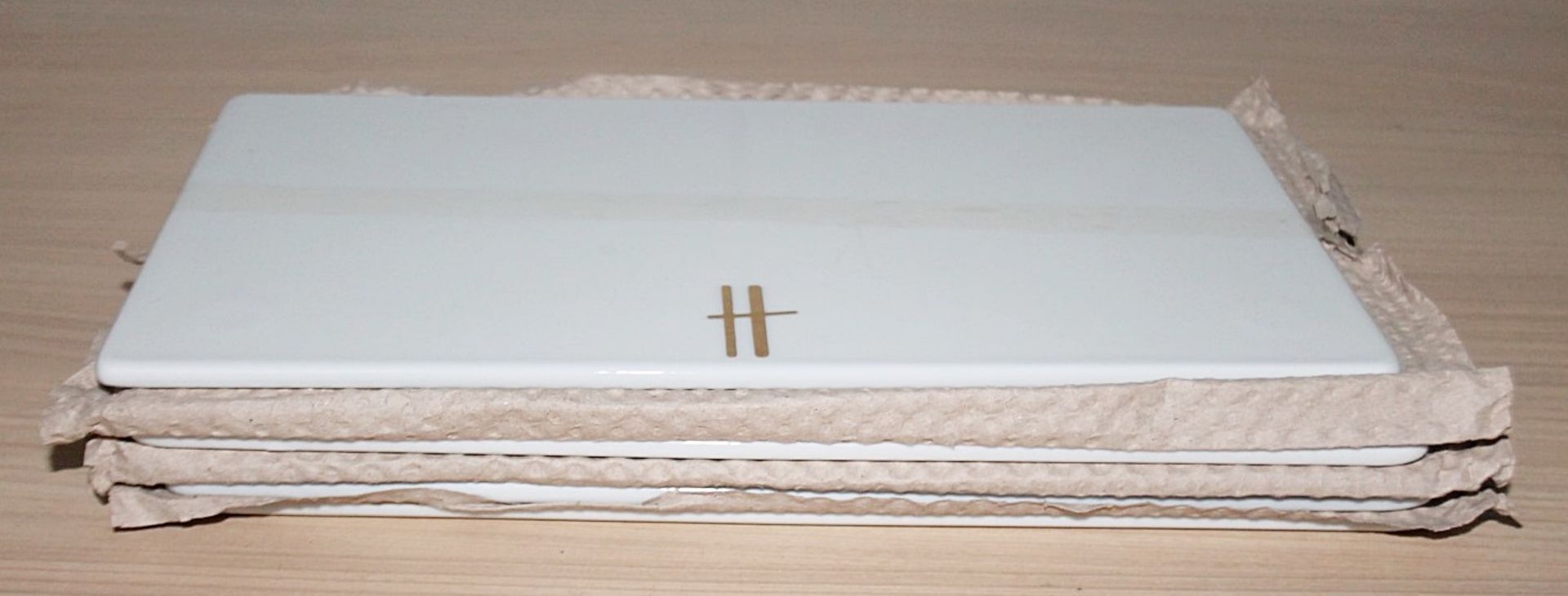12 x PILLIVUYT Porcelain Rectangular Serving Trays In White Featuring 'Famous Branding' In Gold - - Image 6 of 6