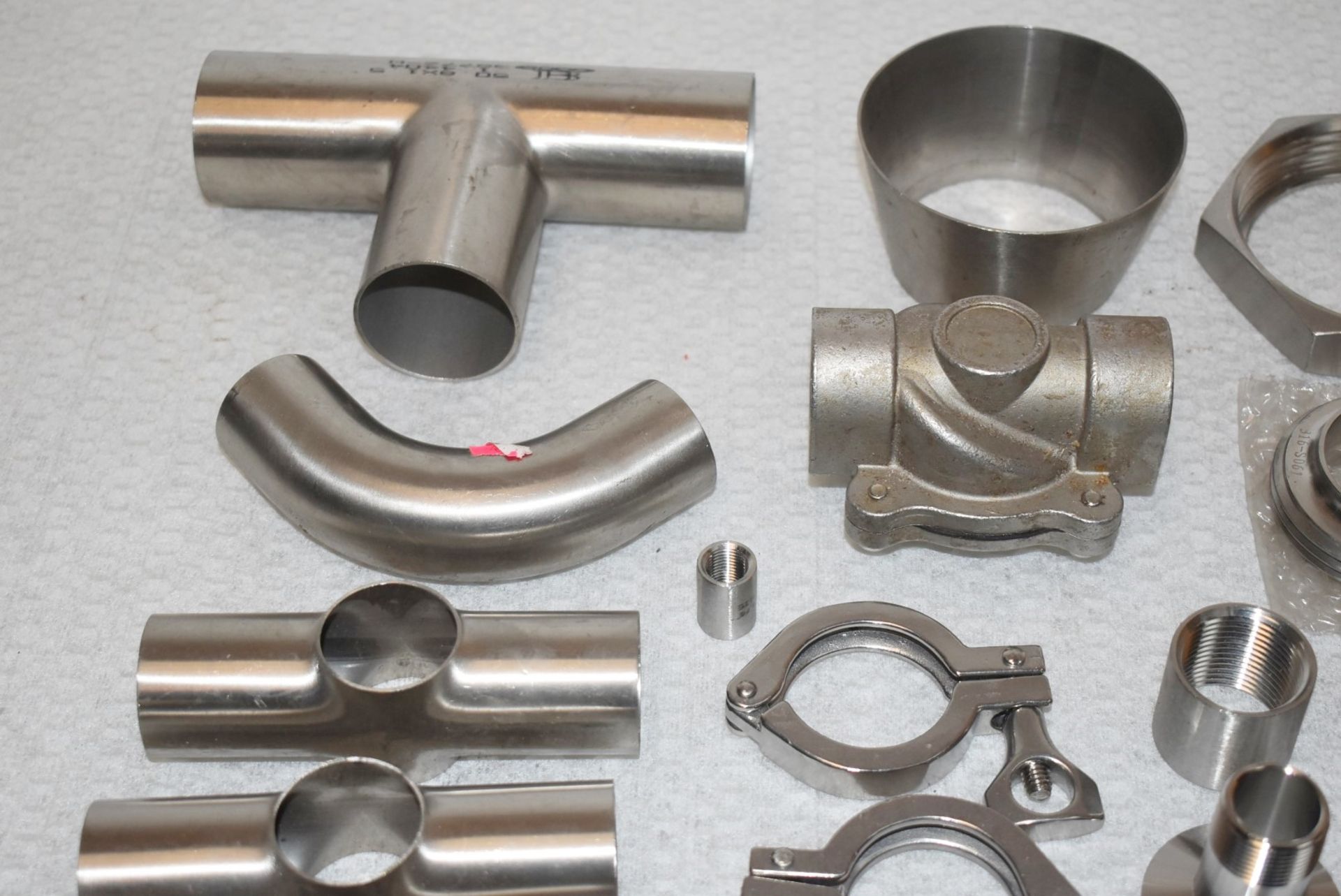 Assorted Job Lot of Stainless Steel Fittings For Brewery Equipment - Includes Approx 37 Pieces - - Image 3 of 8